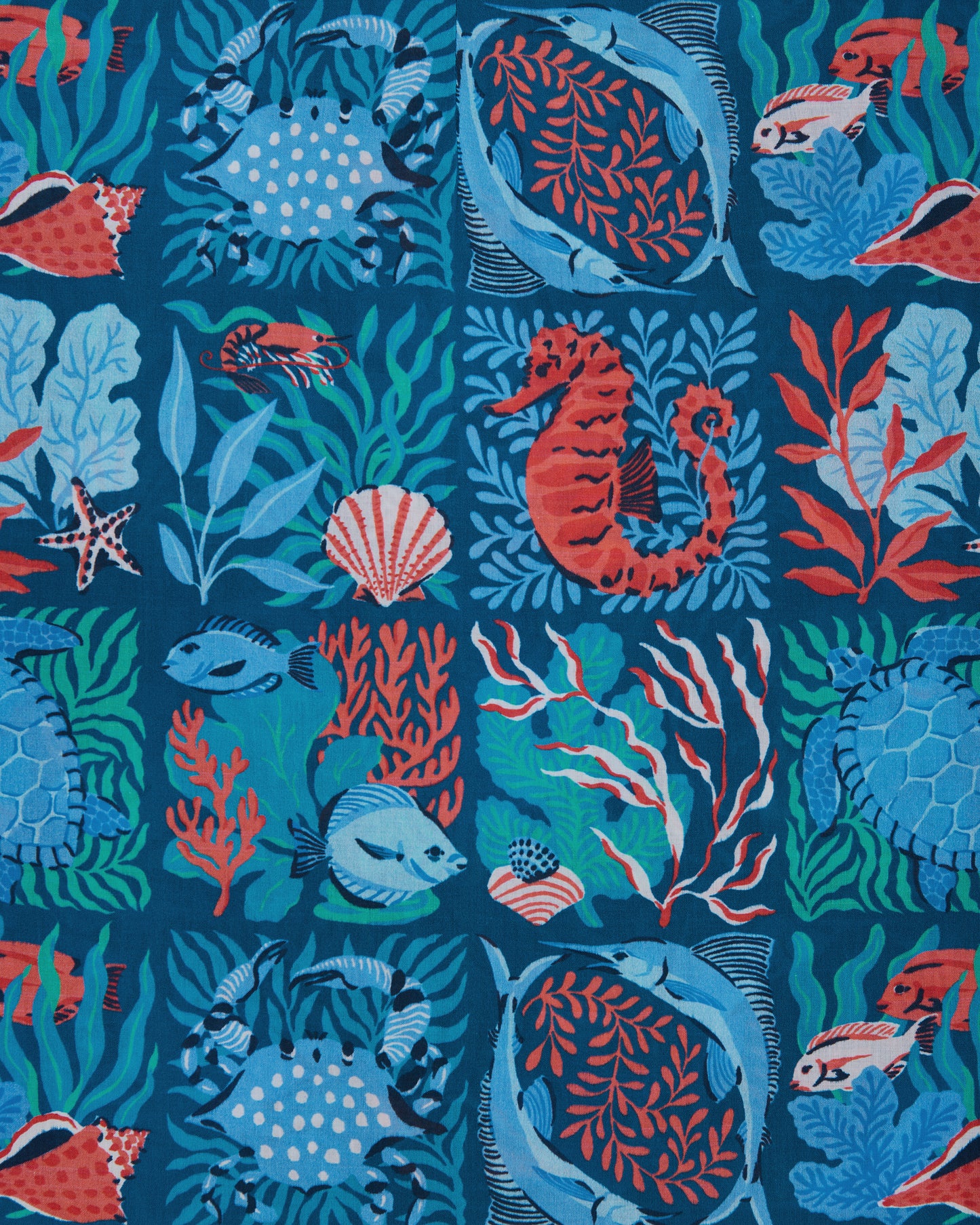 Stained Glass Sea - Siren Dress - Seaside Blue - Printfresh