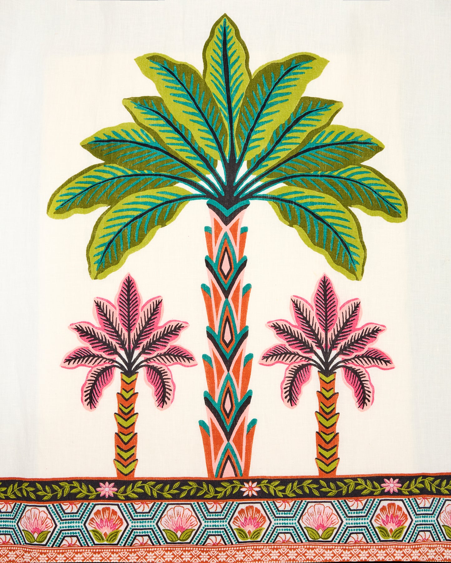 Playa Palms - Sugar Sand Dress - Off White - Printfresh