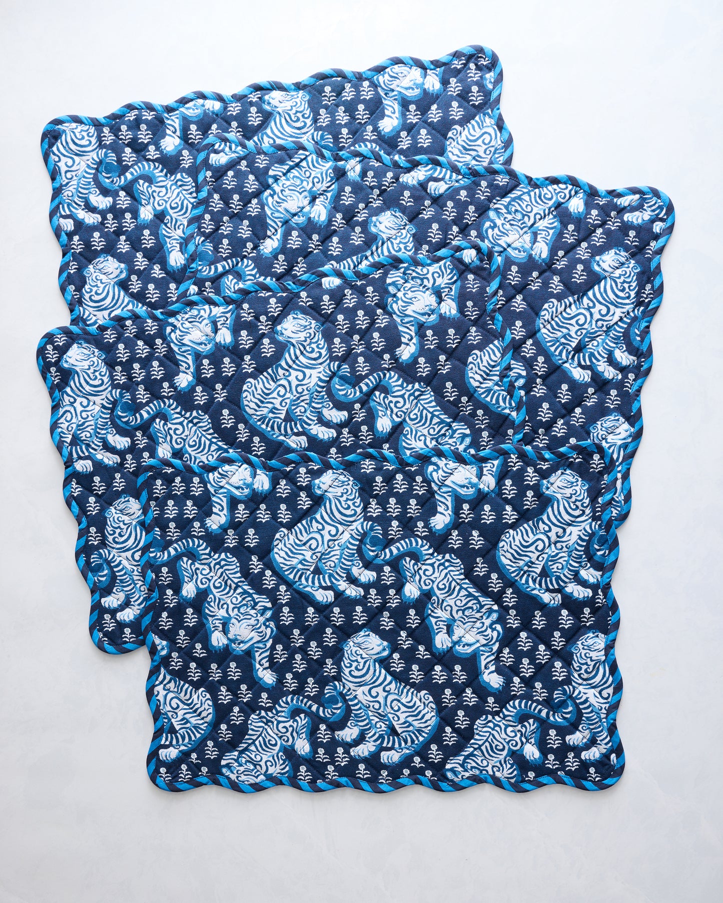 Tiger Queen - Set of 4 Placemats - Indigo - Printfresh