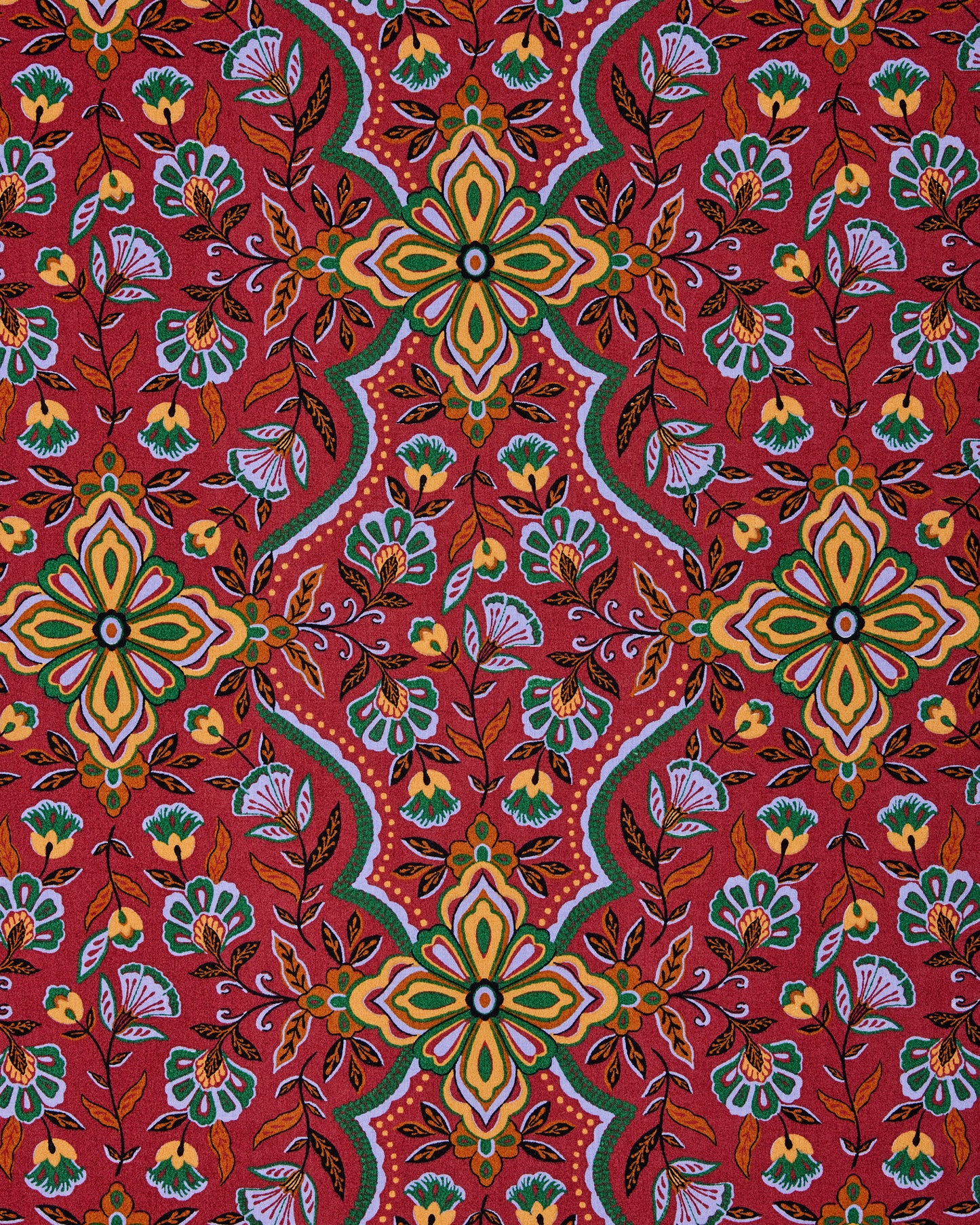 Festive Tapestry - Sloane Dress - Burgundy - Printfresh