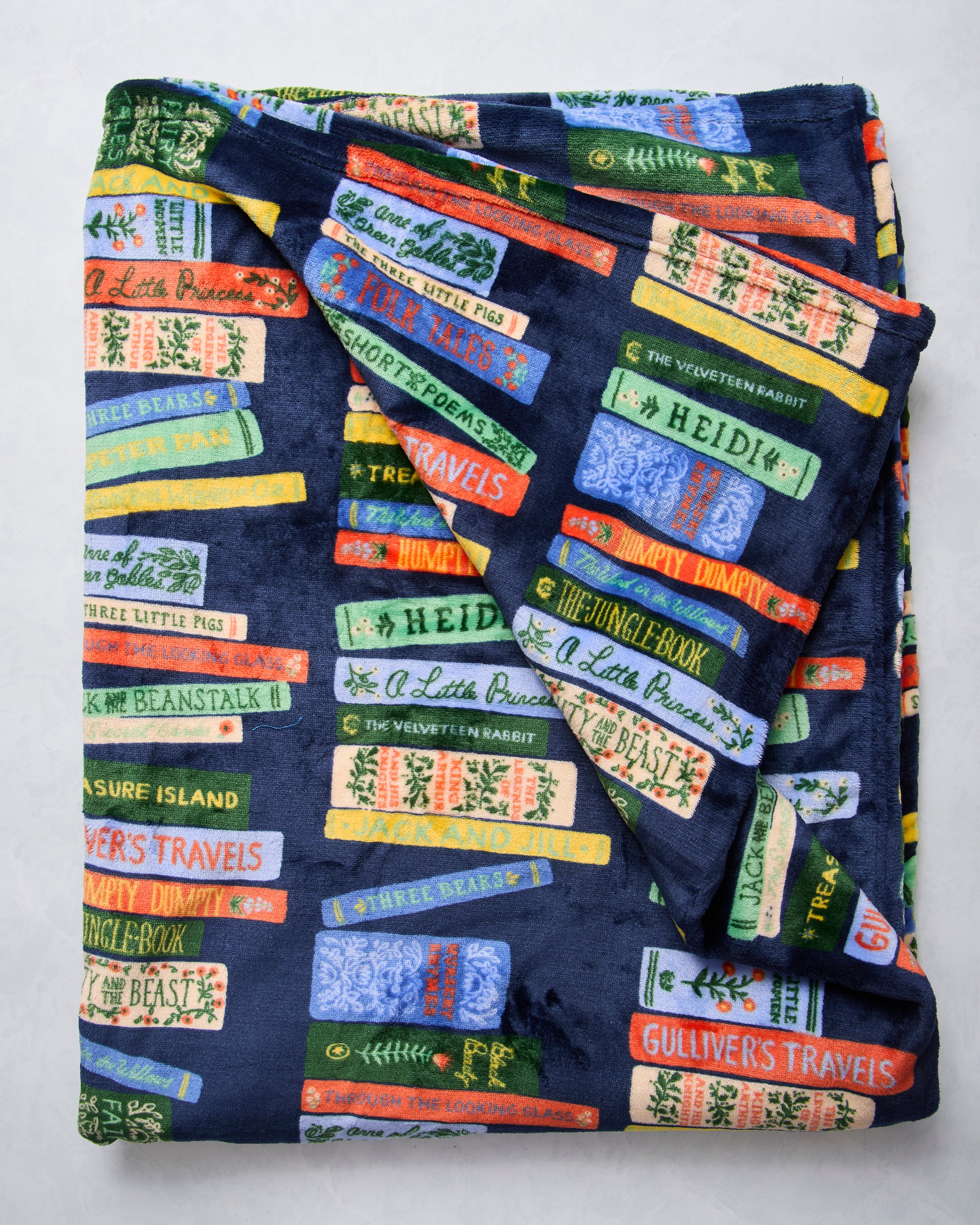 Bookshelf - Rifle Paper Co Fleece Blanket - Multi