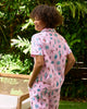 Beachcomber  - Short Sleeve Top & Cropped Pants Set - Pink Sand - Printfresh