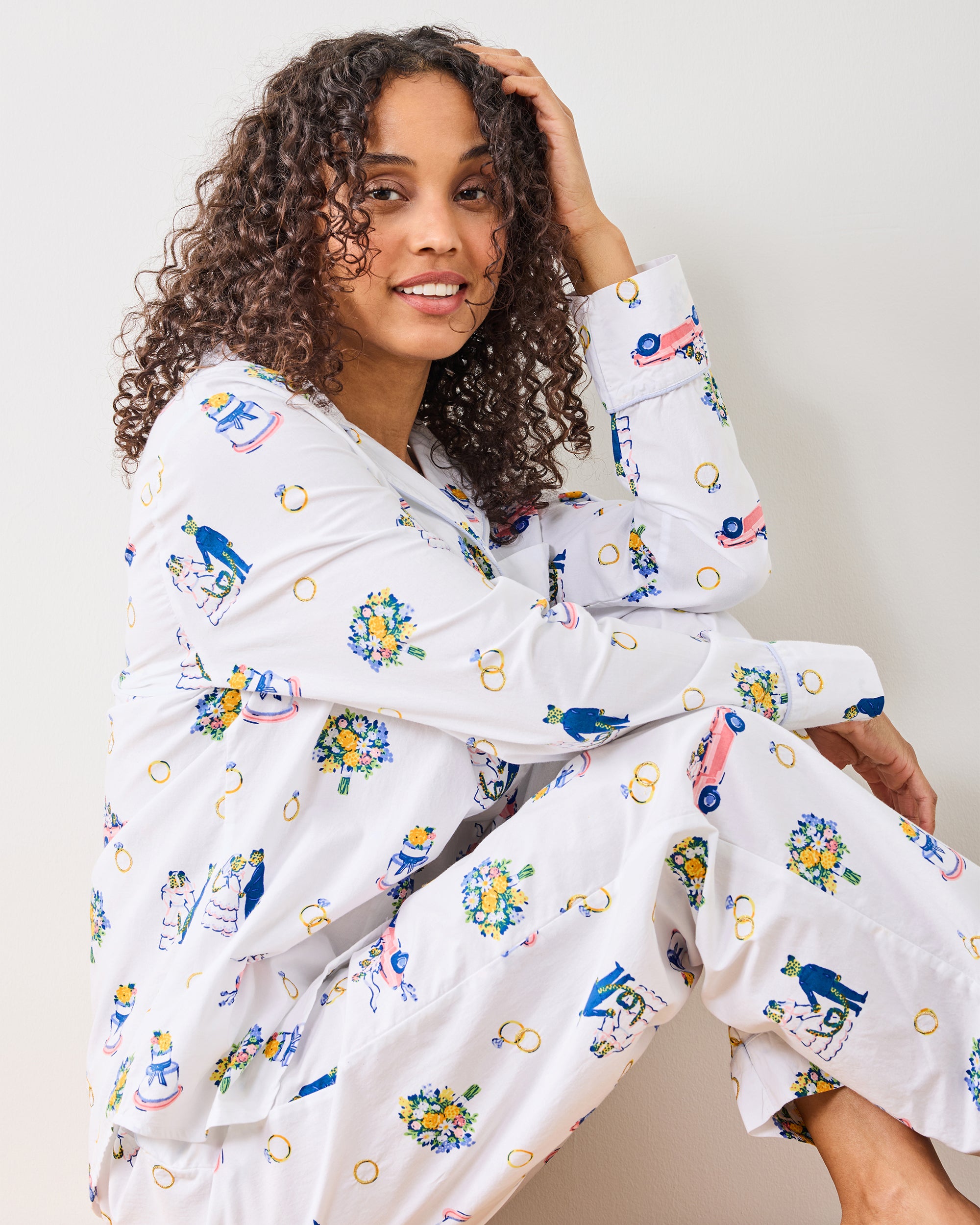 Happily Ever After - Women's Cotton Long Sleep Set - Cloud