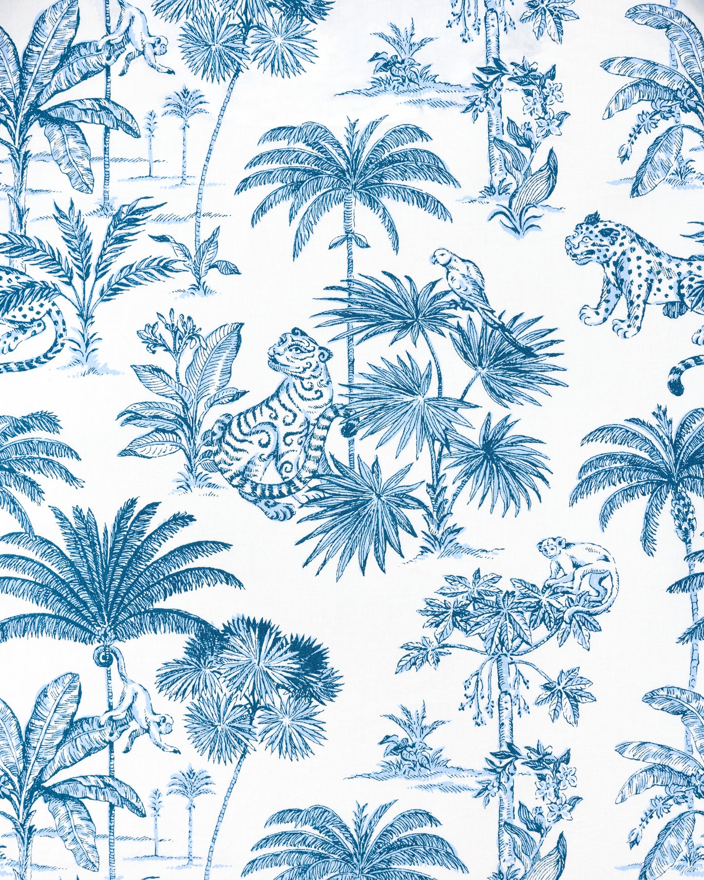 Tropical Toile - Quilted Pouch - Cloud - Printfresh