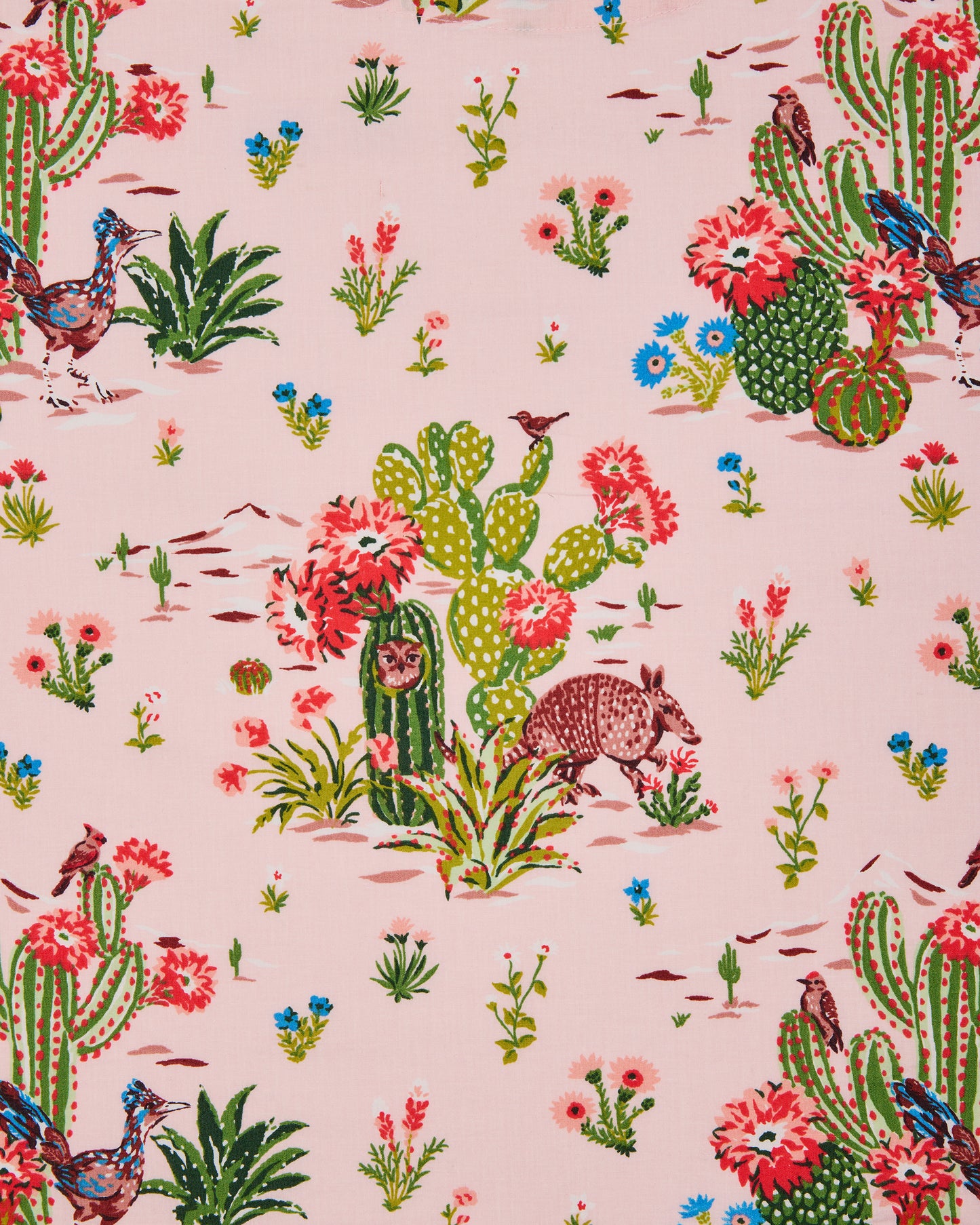 Desert Dream - Quilted Pouch - Pink Cactus - Printfresh