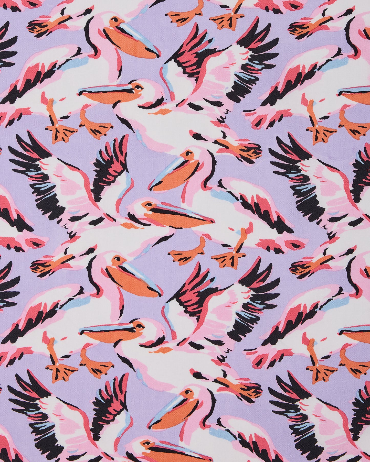 Pretty Pelicans - Short Sleeve Top & Cropped Pants Set - Lavender - Printfresh