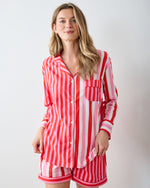 Gift Wrapping - Long Sleeve Top & Shorts Set - Peppermint Swirl - Printfresh