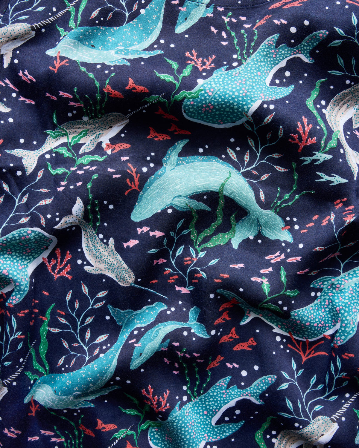 Arctic Sea Life - Eco Satin Ruffle Set - Blue Chill
