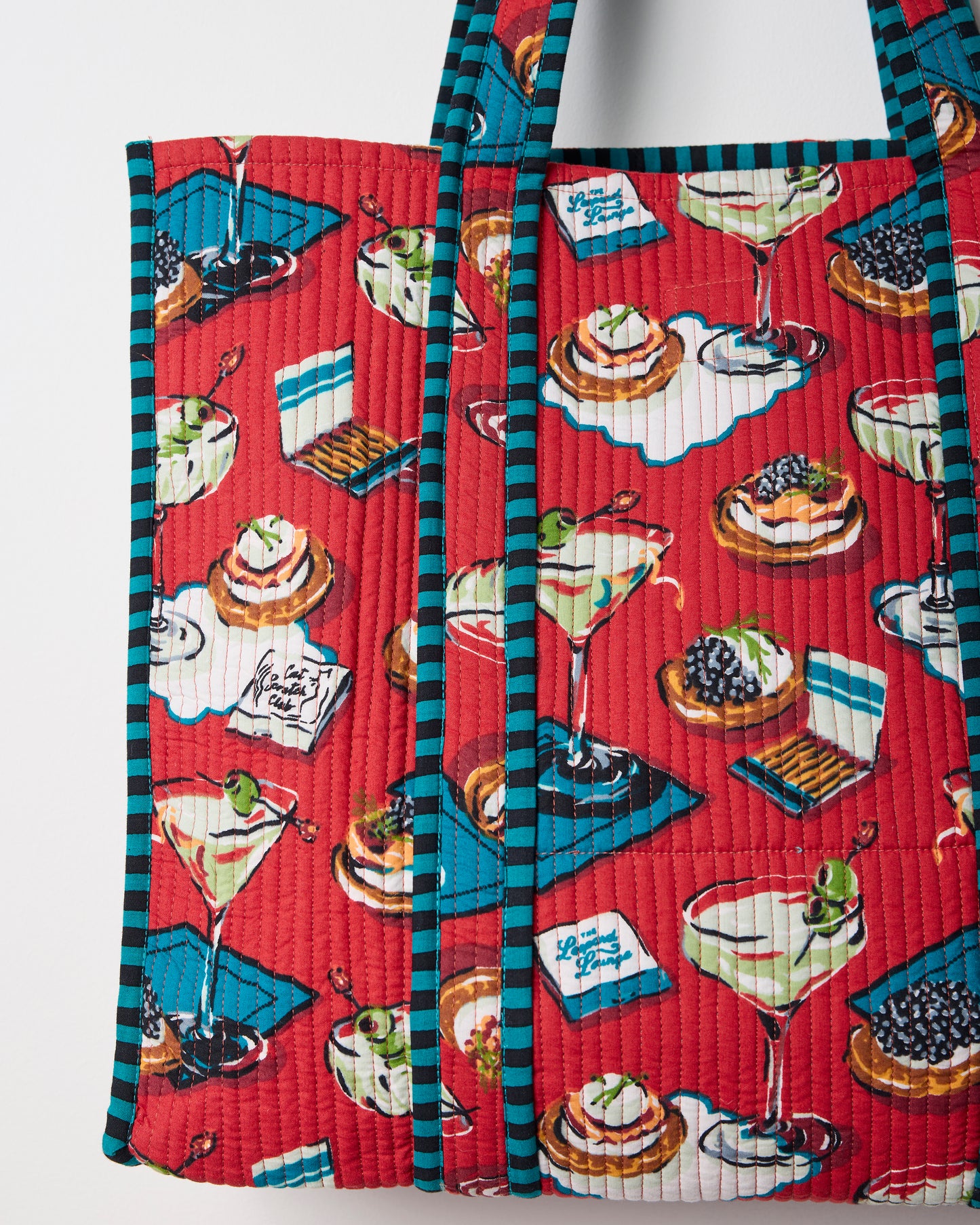 Blinis & Martinis - The Traveler Tote - Matchbook Red - Printfresh