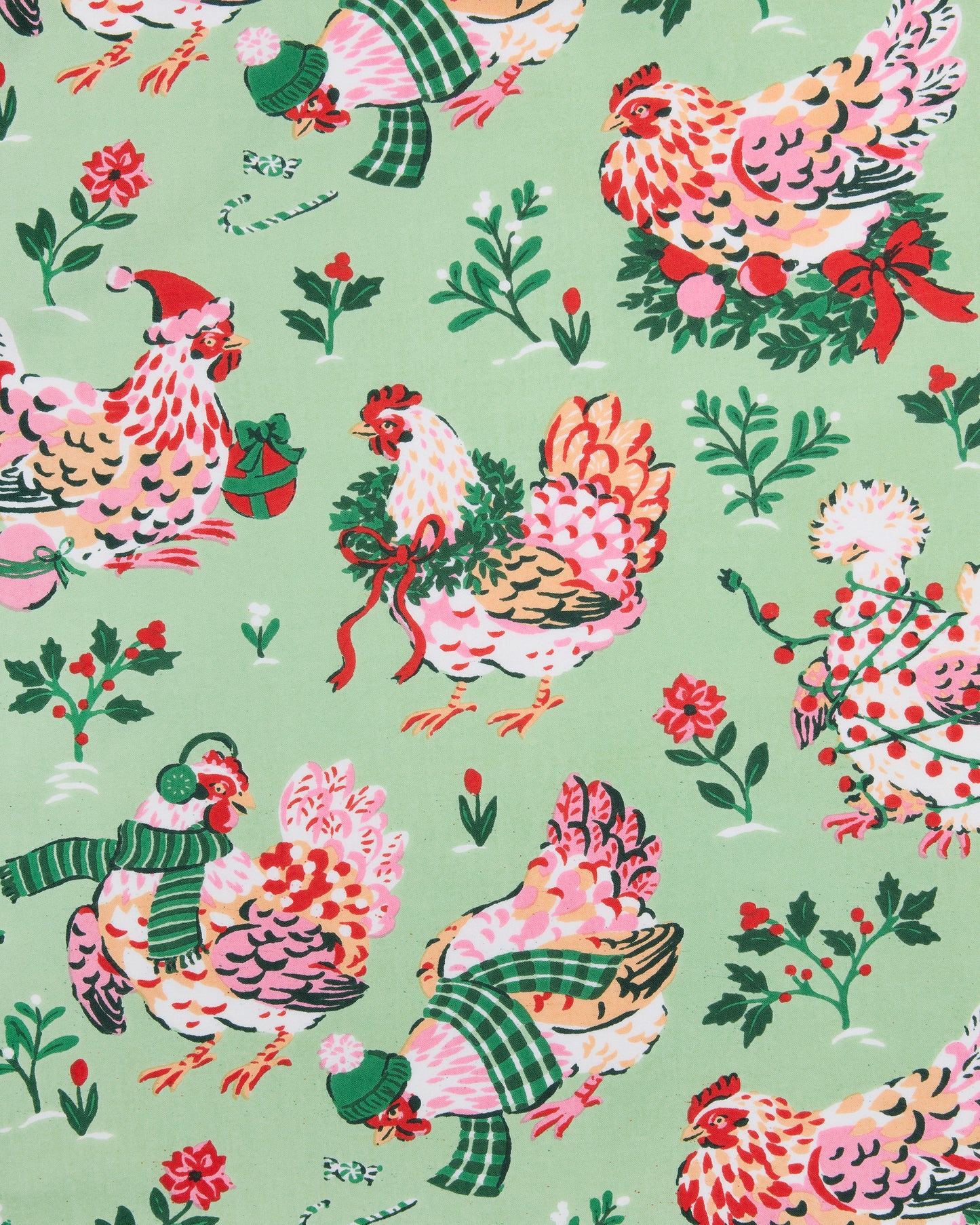 Holiday Hens - Pot Holder - Sage - Printfresh