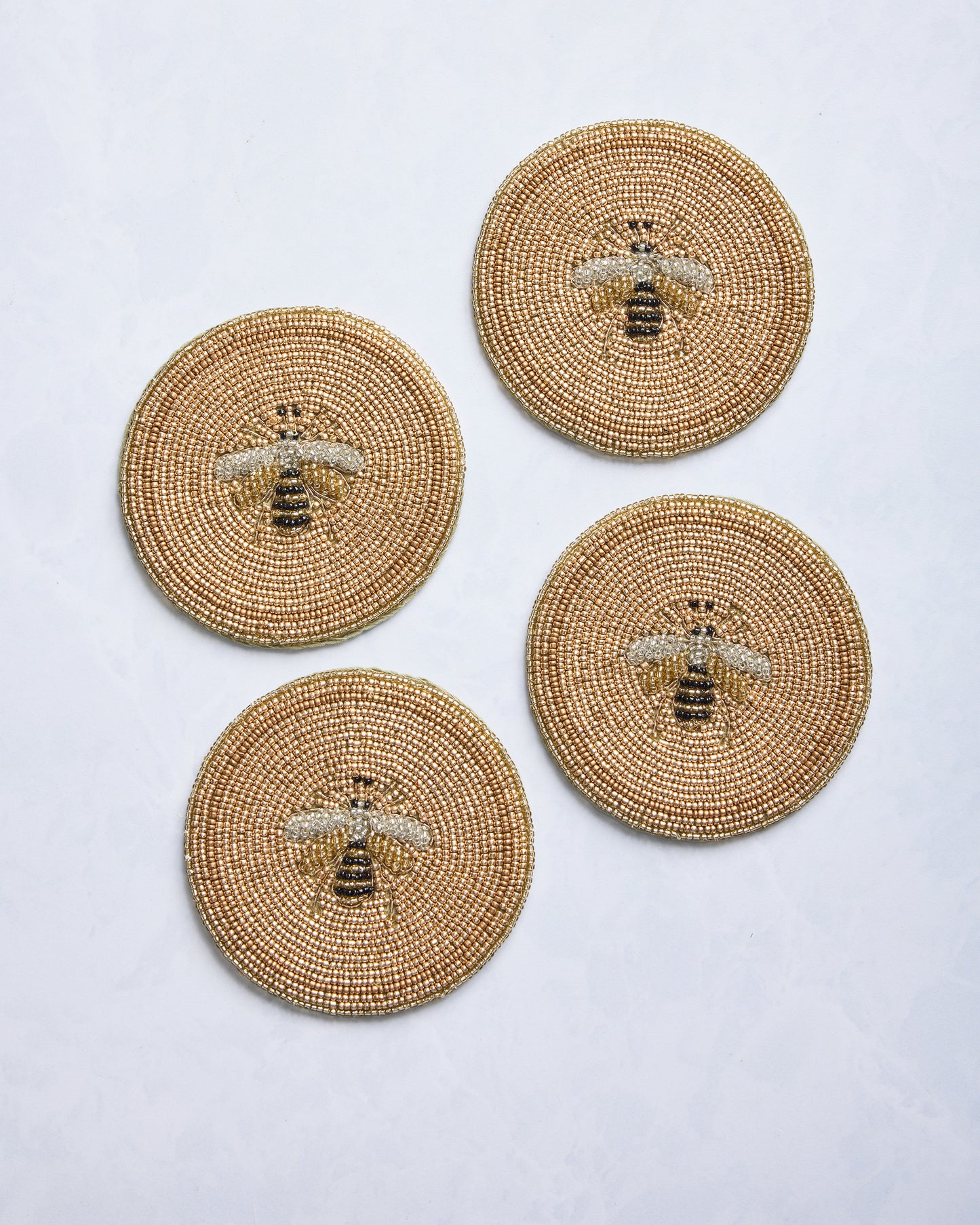 Gold Combo - Stripey Bee Coasters - Printfresh