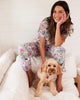 Must Love Dogs - Short Sleeve Top & Long Pants Set - Pink Peony - Printfresh