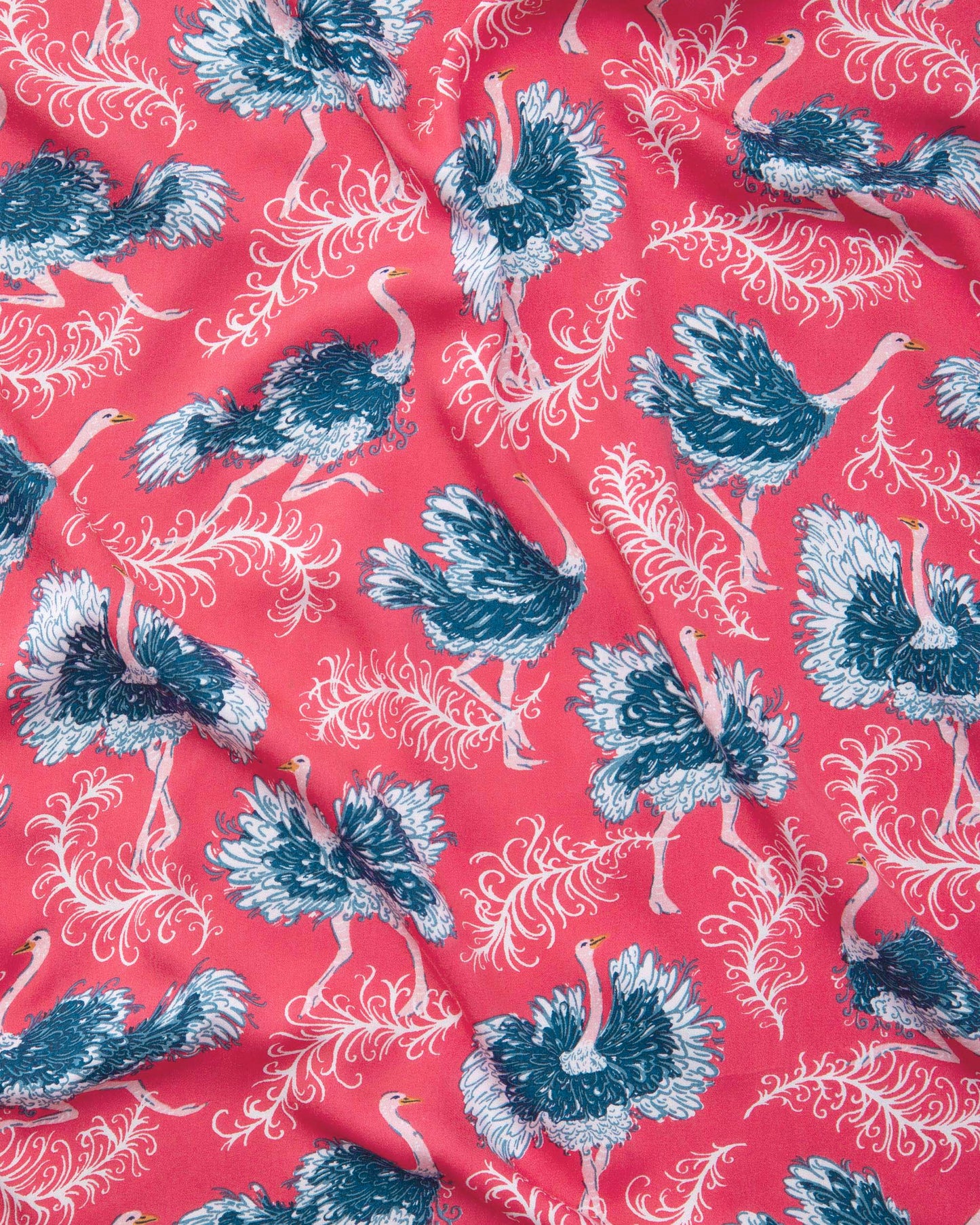 Ostrich Dance - Eco Satin Sweet Dreams Set - Fancy Pink - Printfresh