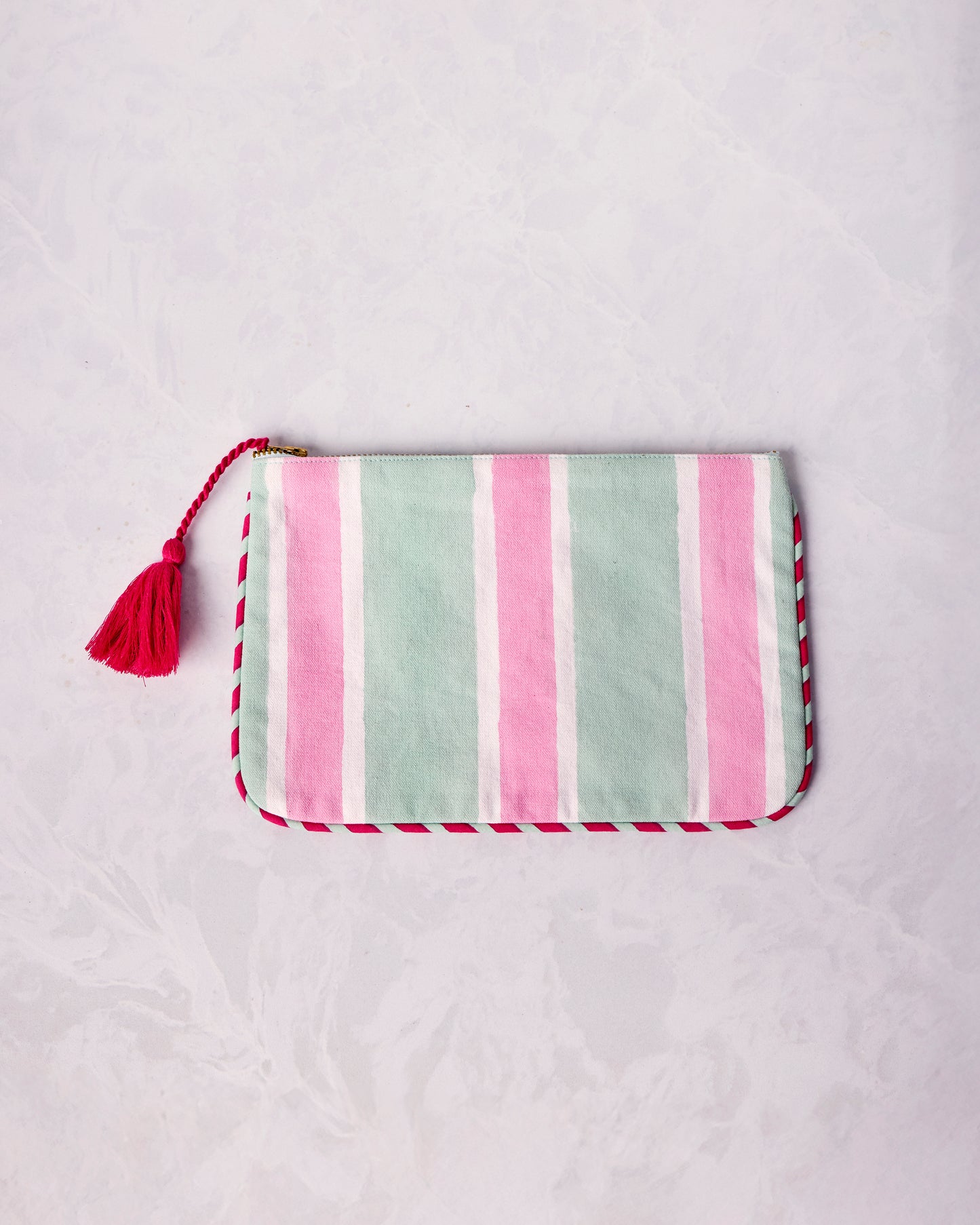 Mah Jongg Menagerie - Canvas Pouch - Pale Jade - Printfresh