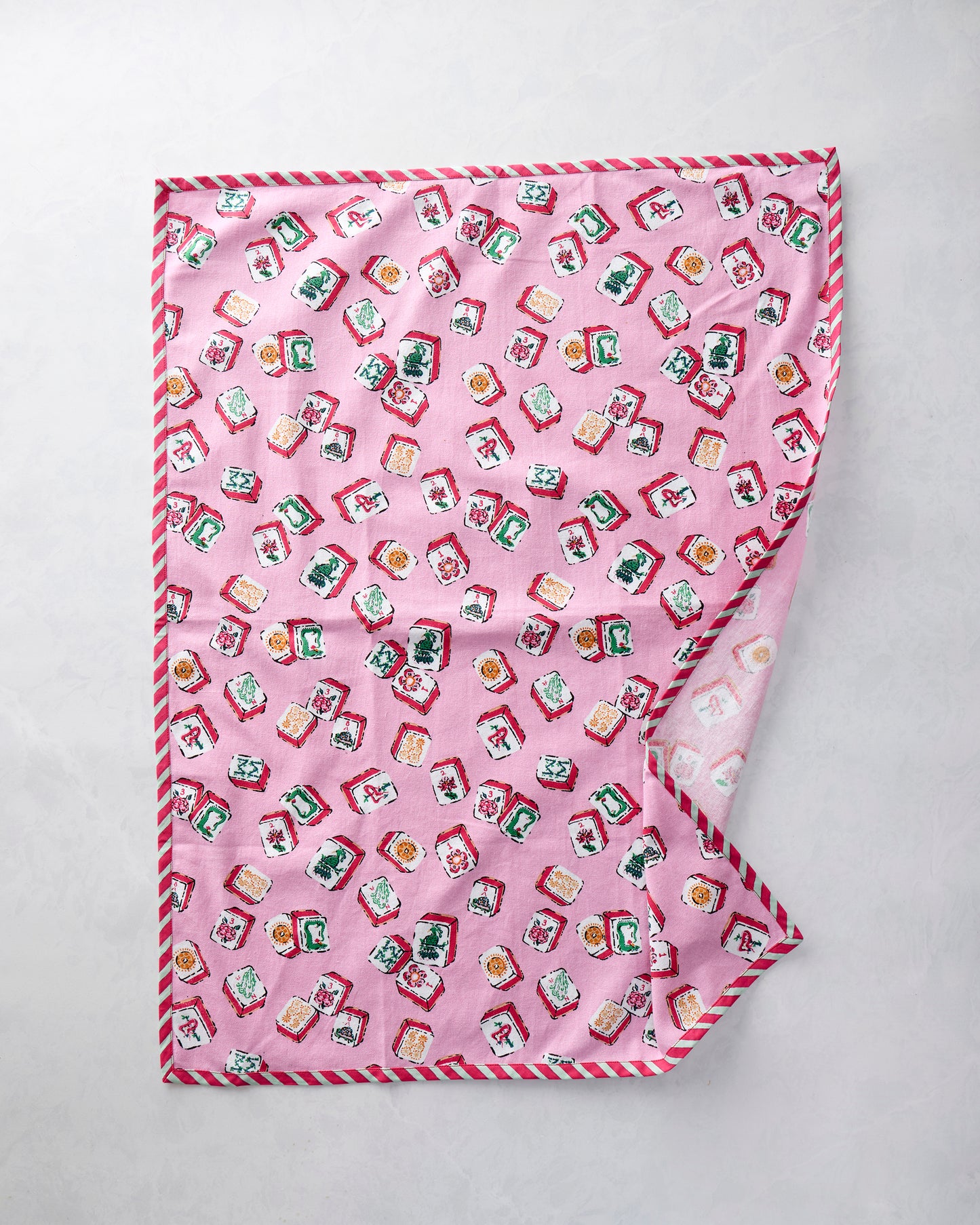 Mah Jongg Menagerie - Tea Towels Set of 2 - Pale Jade - Printfresh