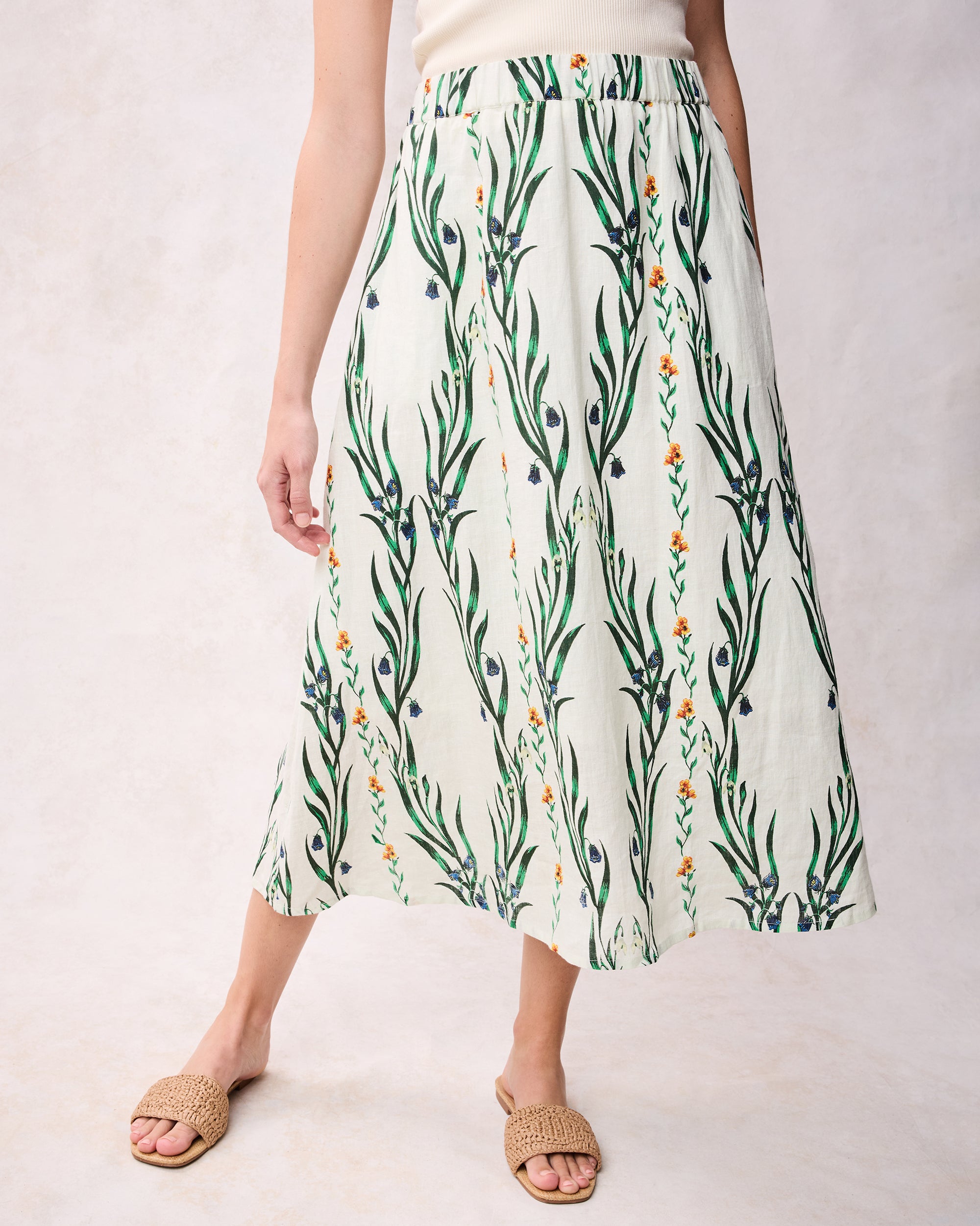 Wildflower Vines - Gwyneth Skirt - Antique Lace – Printfresh