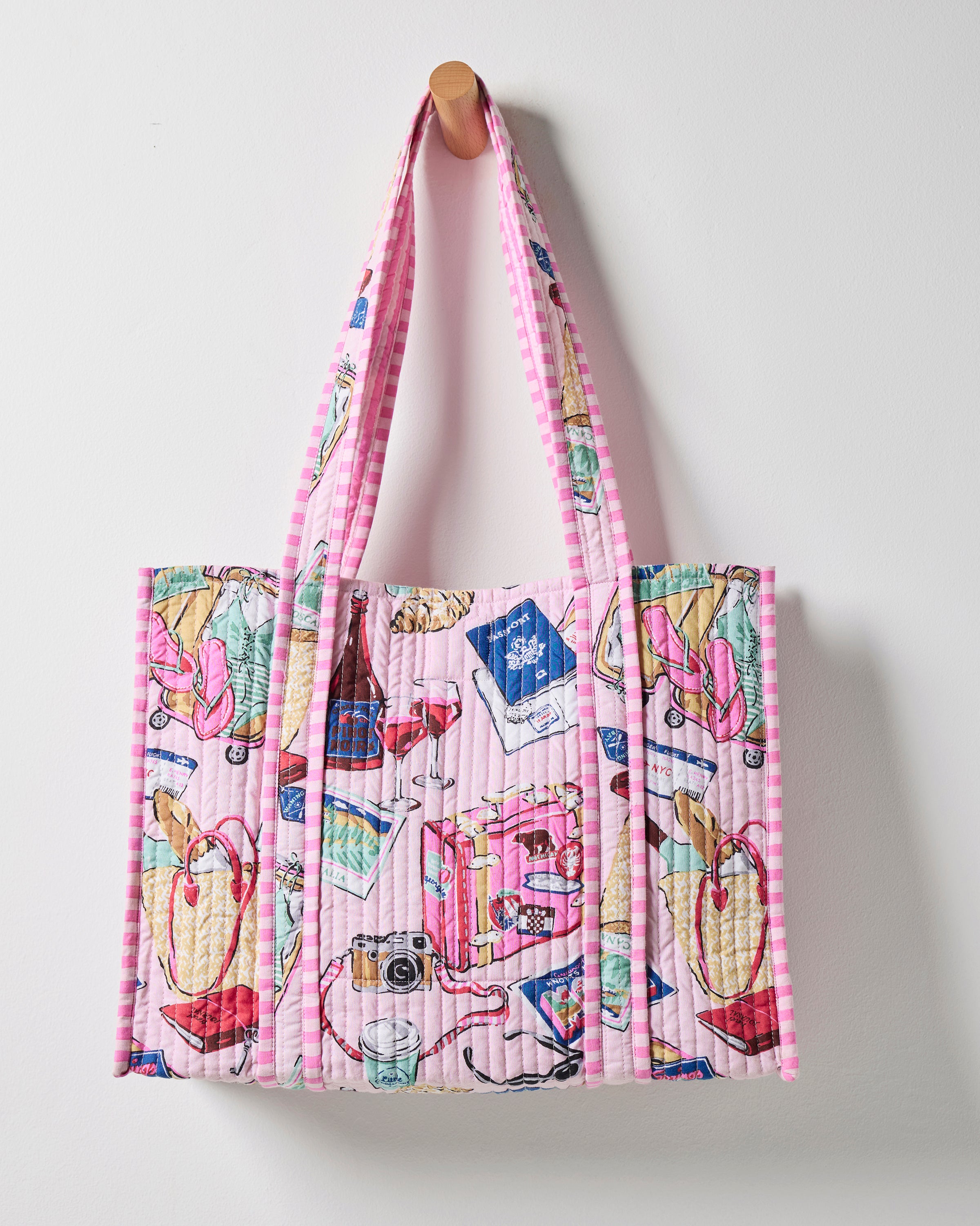Emotional Baggage - Petite Traveler Tote - Happy Place Pink