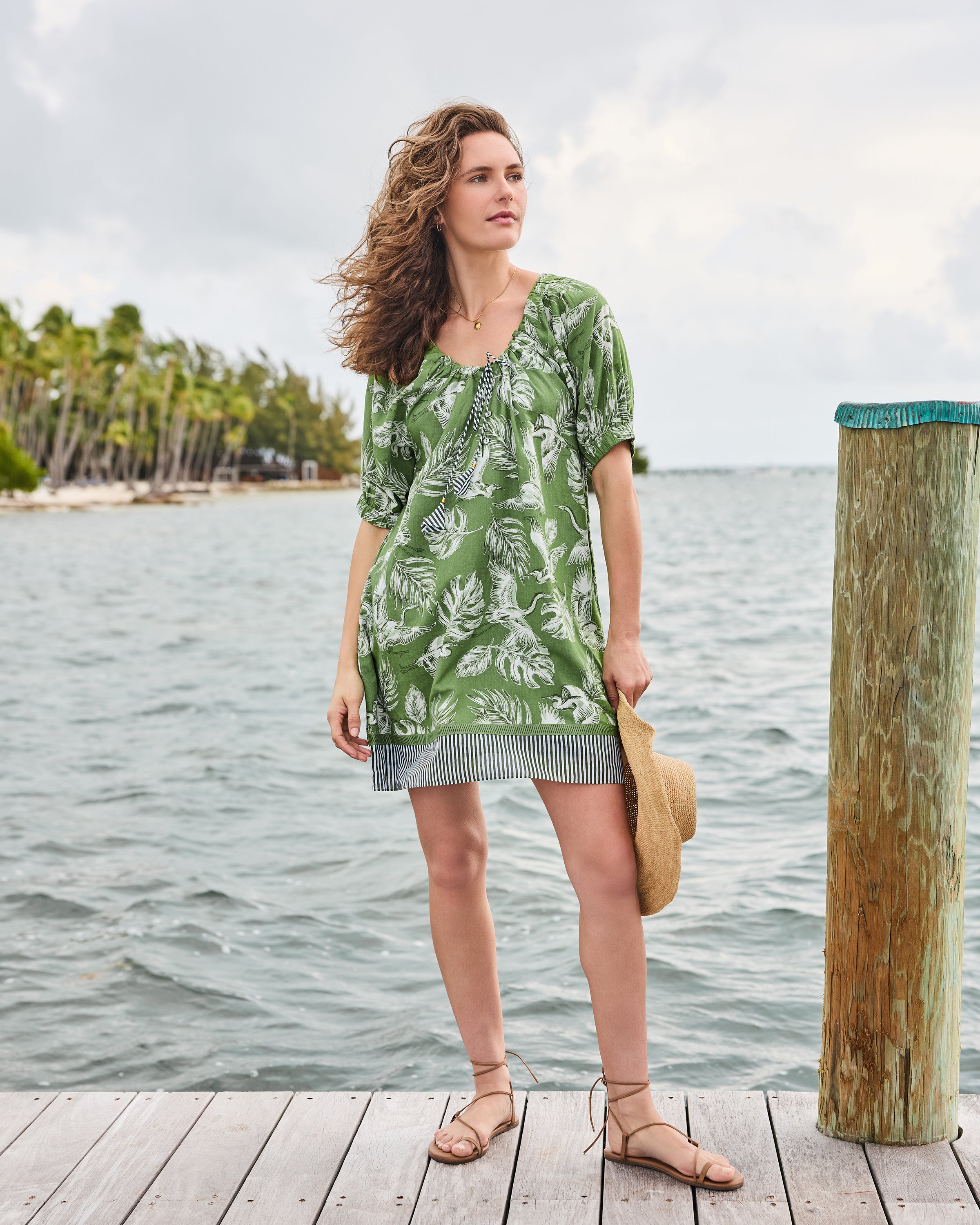 Heron Landing - Annie Dress - Olive Grove – Printfresh