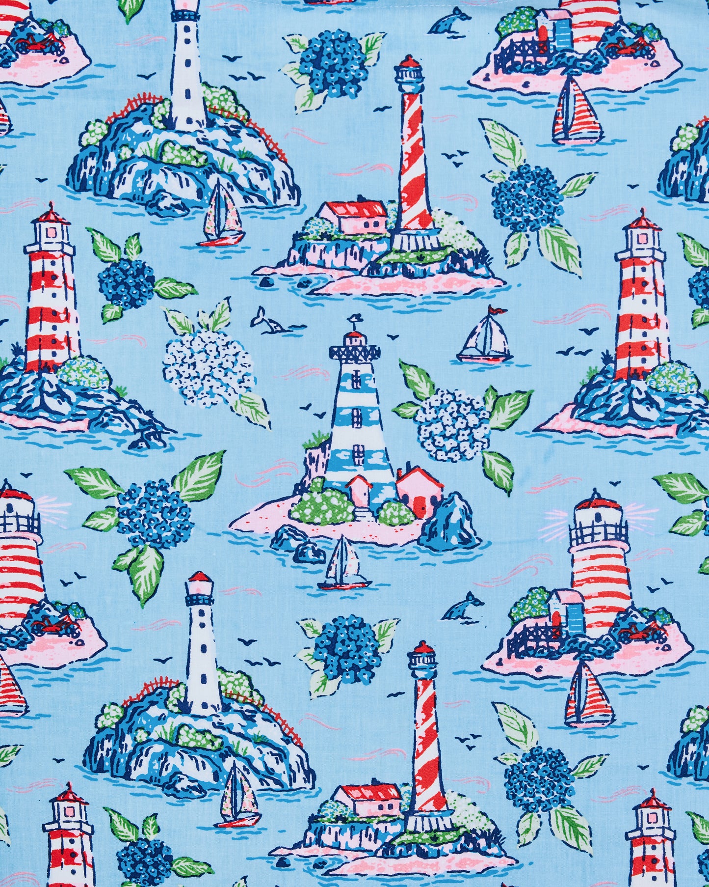 Lighthouse Keeper - Tall Long PJ Set - Blue Hydrangea - Printfresh