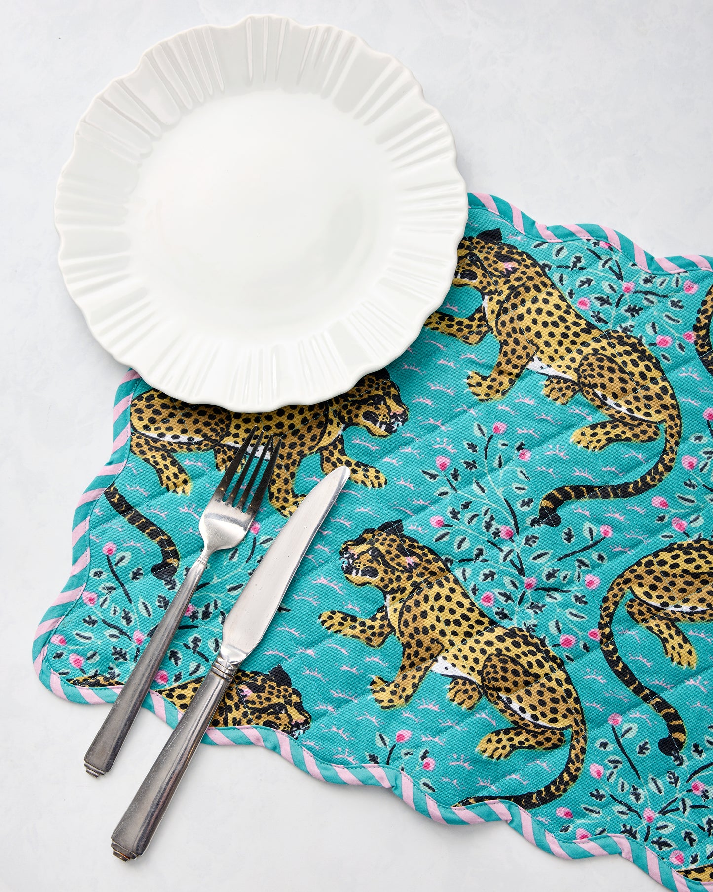 Bagheera - Placemats Set of 4 - Turquoise - Printfresh