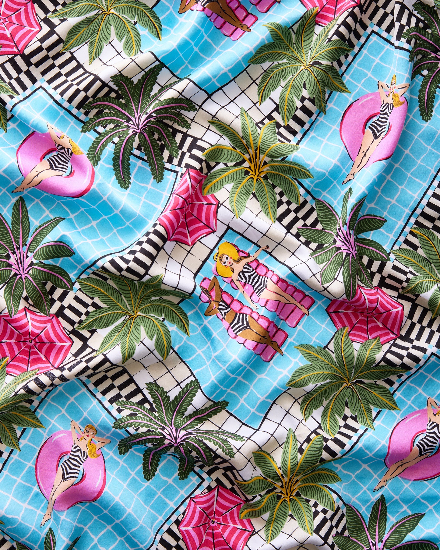 Barbie™ + Printfresh Retro Relaxation - Satin Sweet Dreams Set - Retro Blue - Printfresh