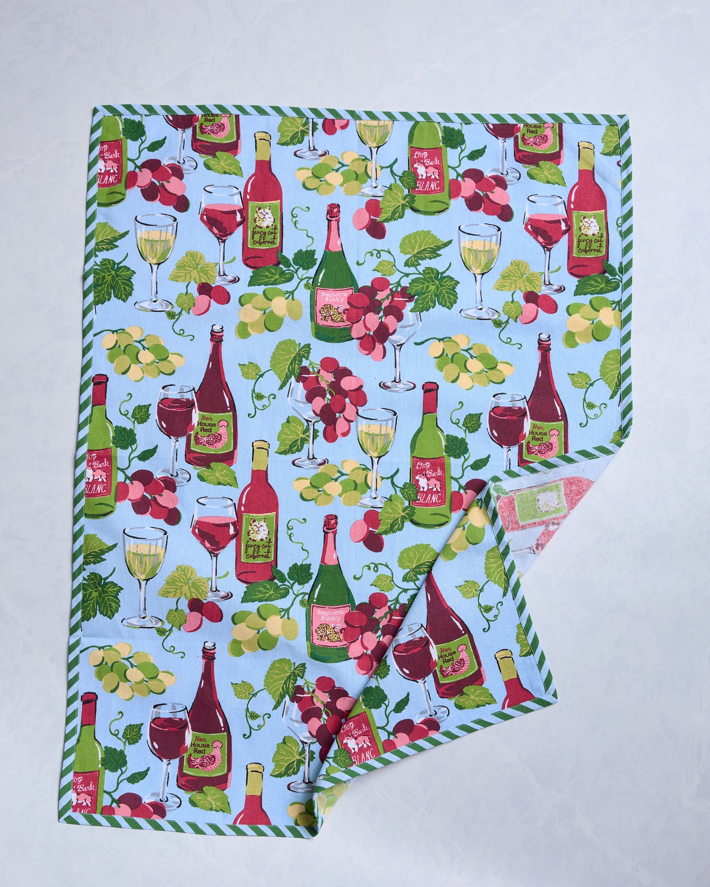 Wine Club - Tea Towels Set Of 2 - Vineyard Sky - Printfresh
