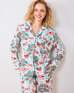 Hen House - Long PJ Set - Soft Blue - Printfresh