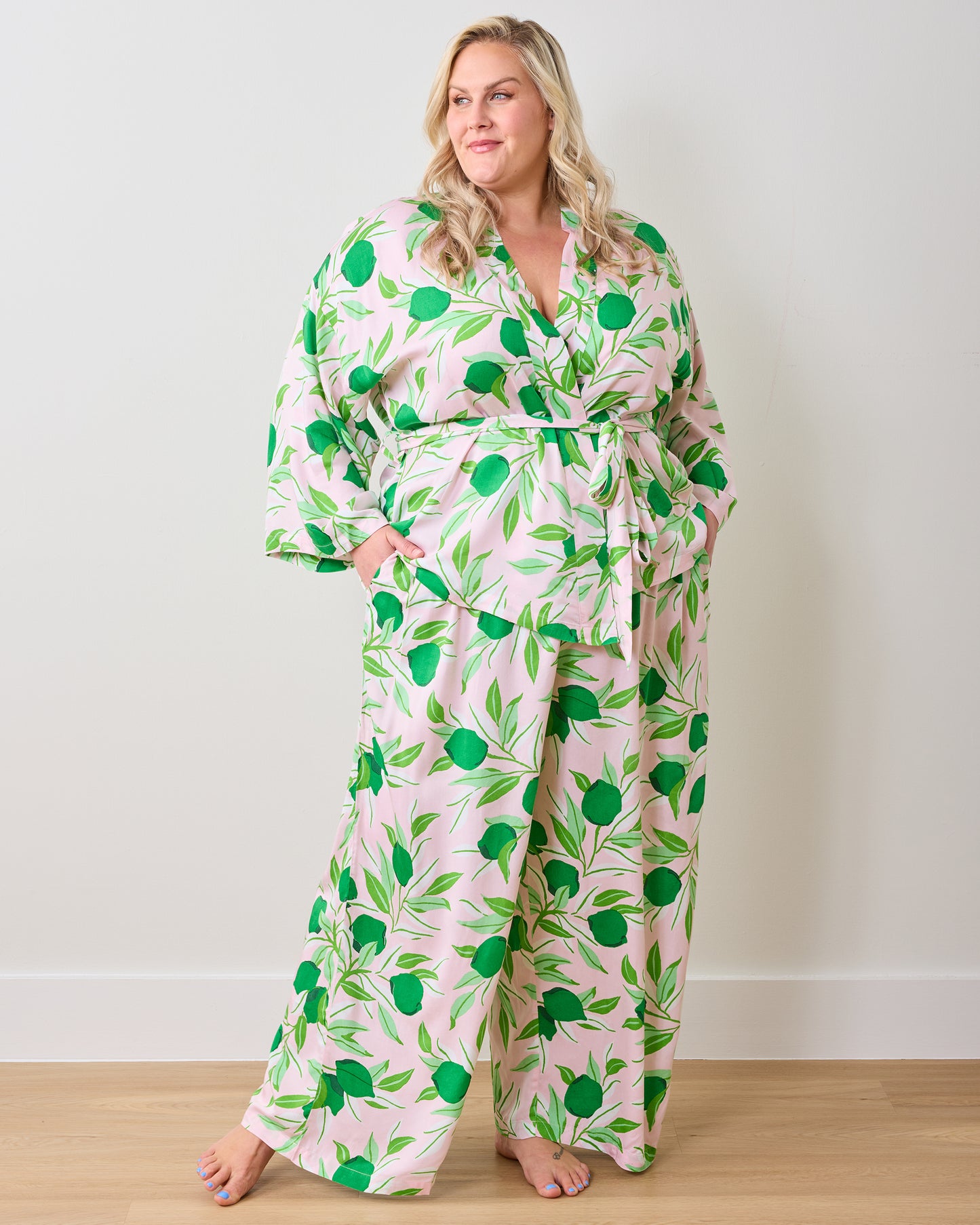 Lime Zest - Eco Satin Wrap Set - Pink Salt - Printfresh