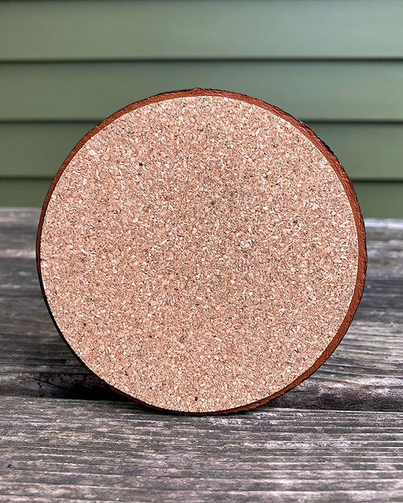 Brown - Leather Coaster Steal Your Face Grateful Dead - Jimmyrockit - Printfresh