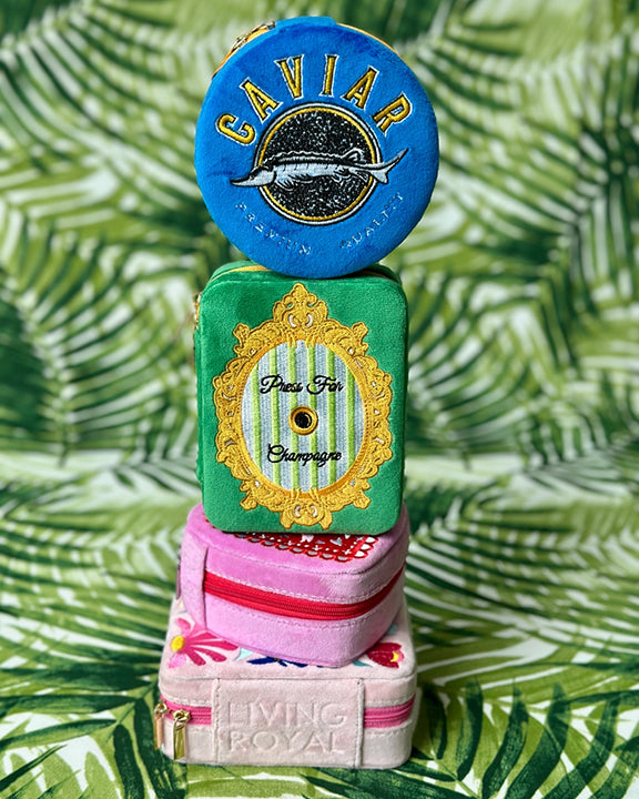 Caviar - Velvet Jewelry Zip Case - Living Royal - Printfresh