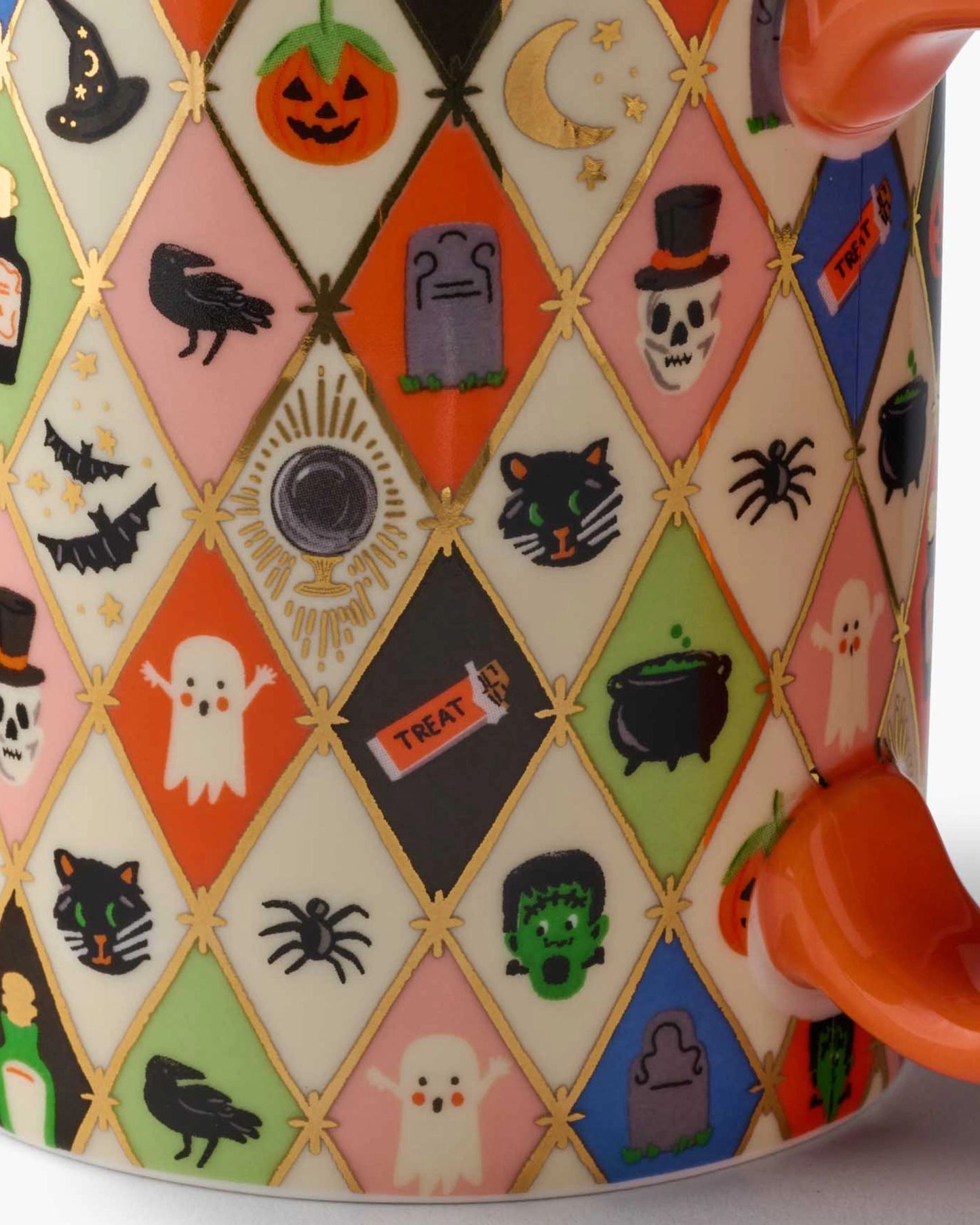 Rifle Paper Co. - Halloween Argyle Porcelain Mug - Multi