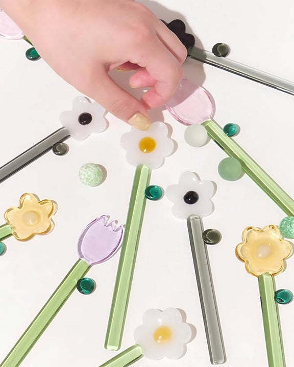 Purple Combo - Tulip Glass Stirring Spoon - TUTU Home - Printfresh