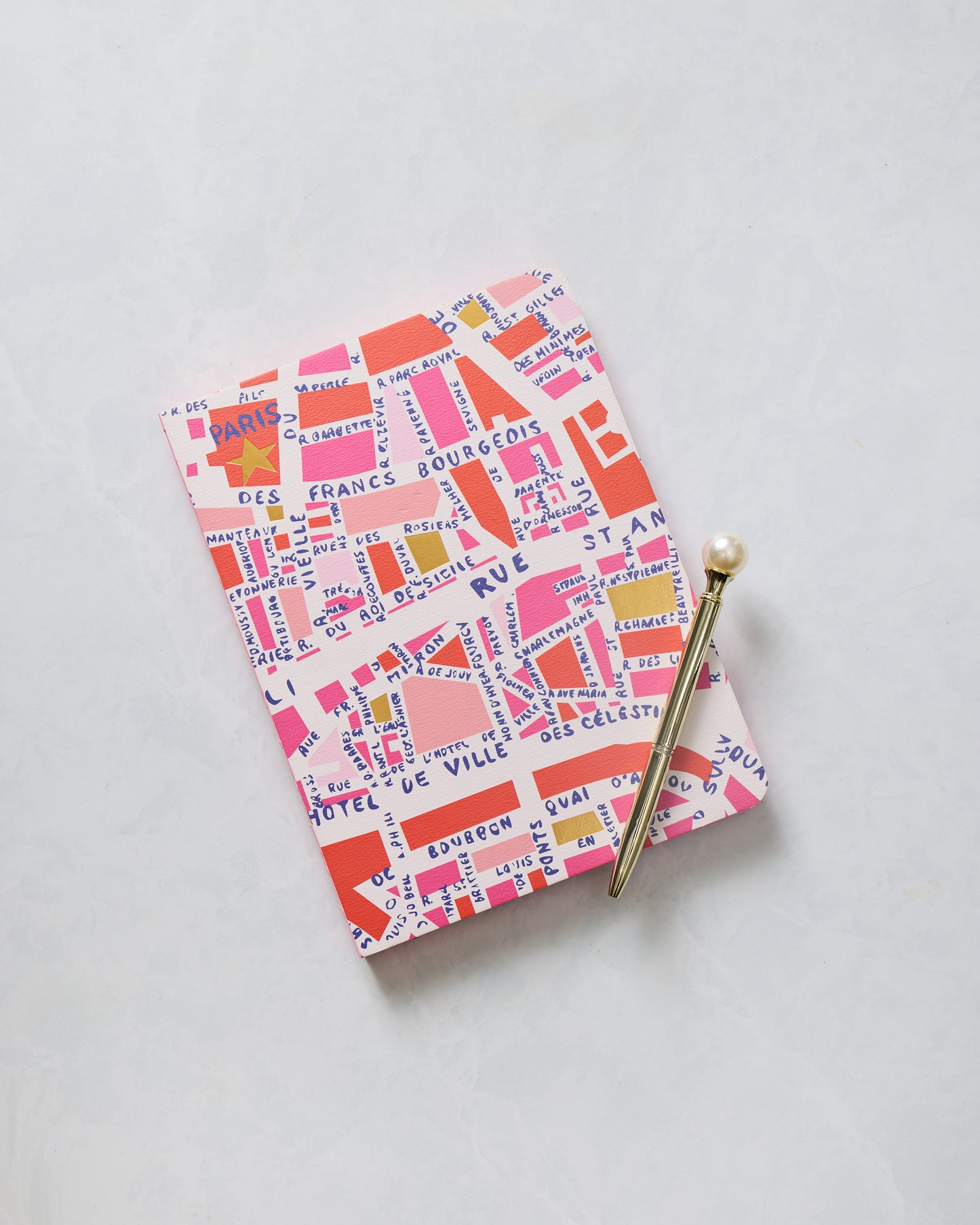 Pink Combo - Rues De Paris Medium Coptic - Bound Journal - Studio Oh! - Printfresh