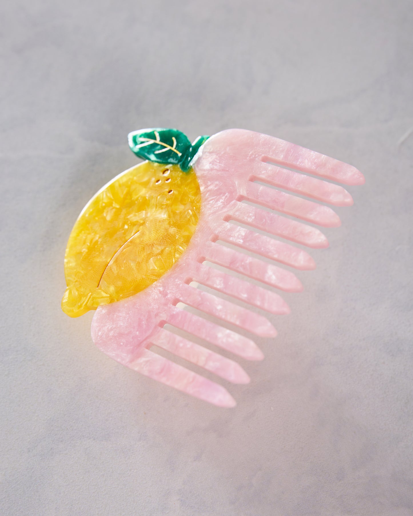 Yellow Combo - Hand Painted Lemon Pocket Hair Comb - Solar Eclipse - Printfresh