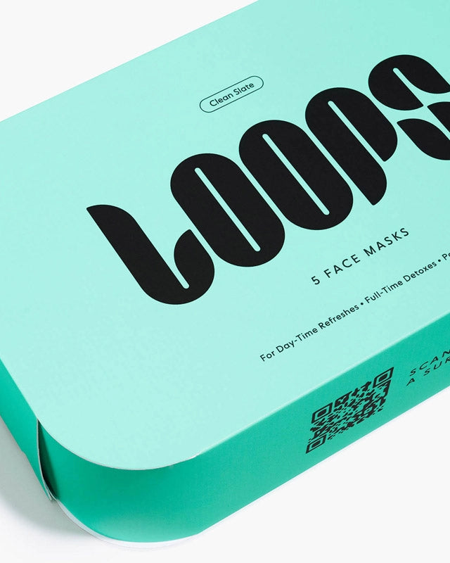 Teal - Loops Clean Slate Face Mask - Loops - Printfresh