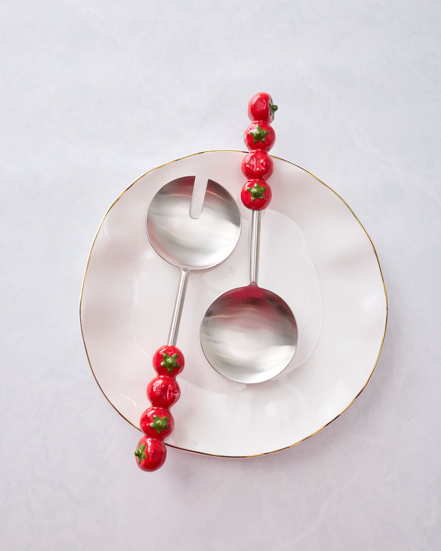 Red Combo - Tomato Handle Salad Server - Casa Amarosa