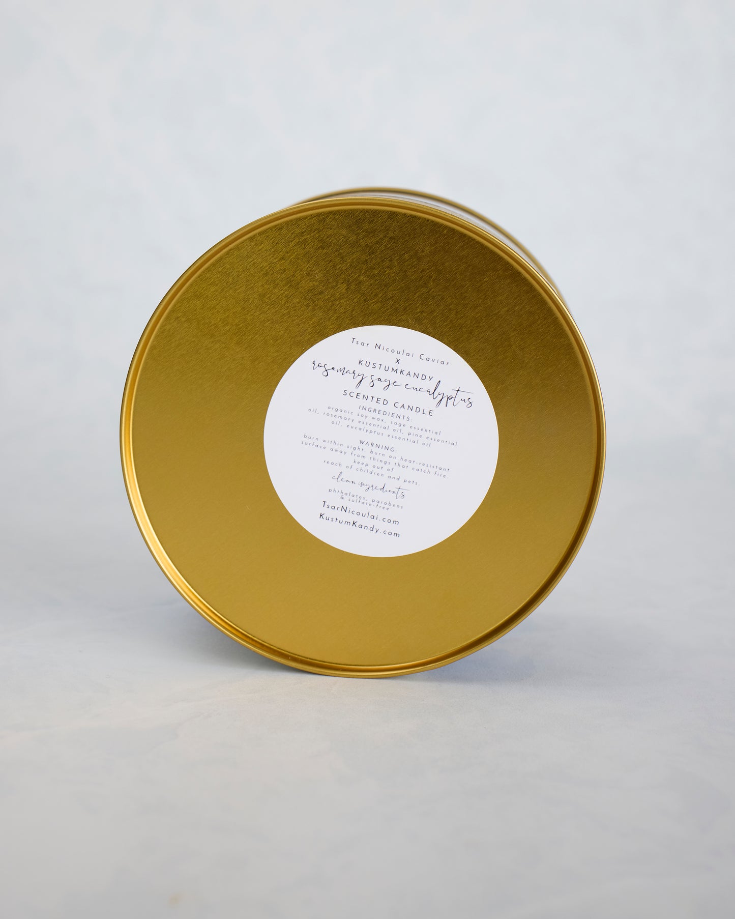 Spice Sage and Rosemary - Eucalyptus Sage and Rosemary Tin Candle - Tsar Nicoulai - Printfresh