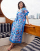 Tidal Tapestry - Let's  Cruise Caftan - Saltwater Blue - Printfresh