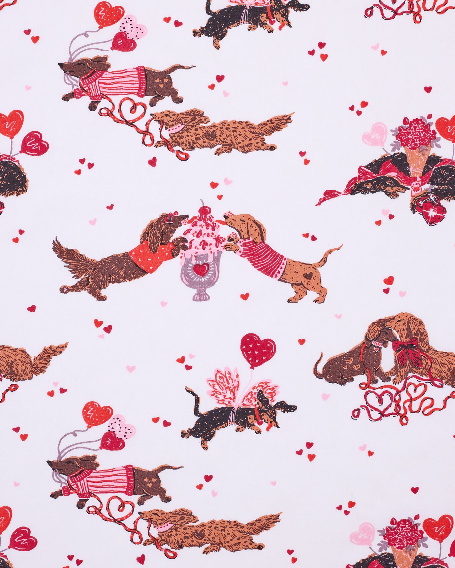 Dachshund Date - Back to Bed Short Set - Cloud - Printfresh