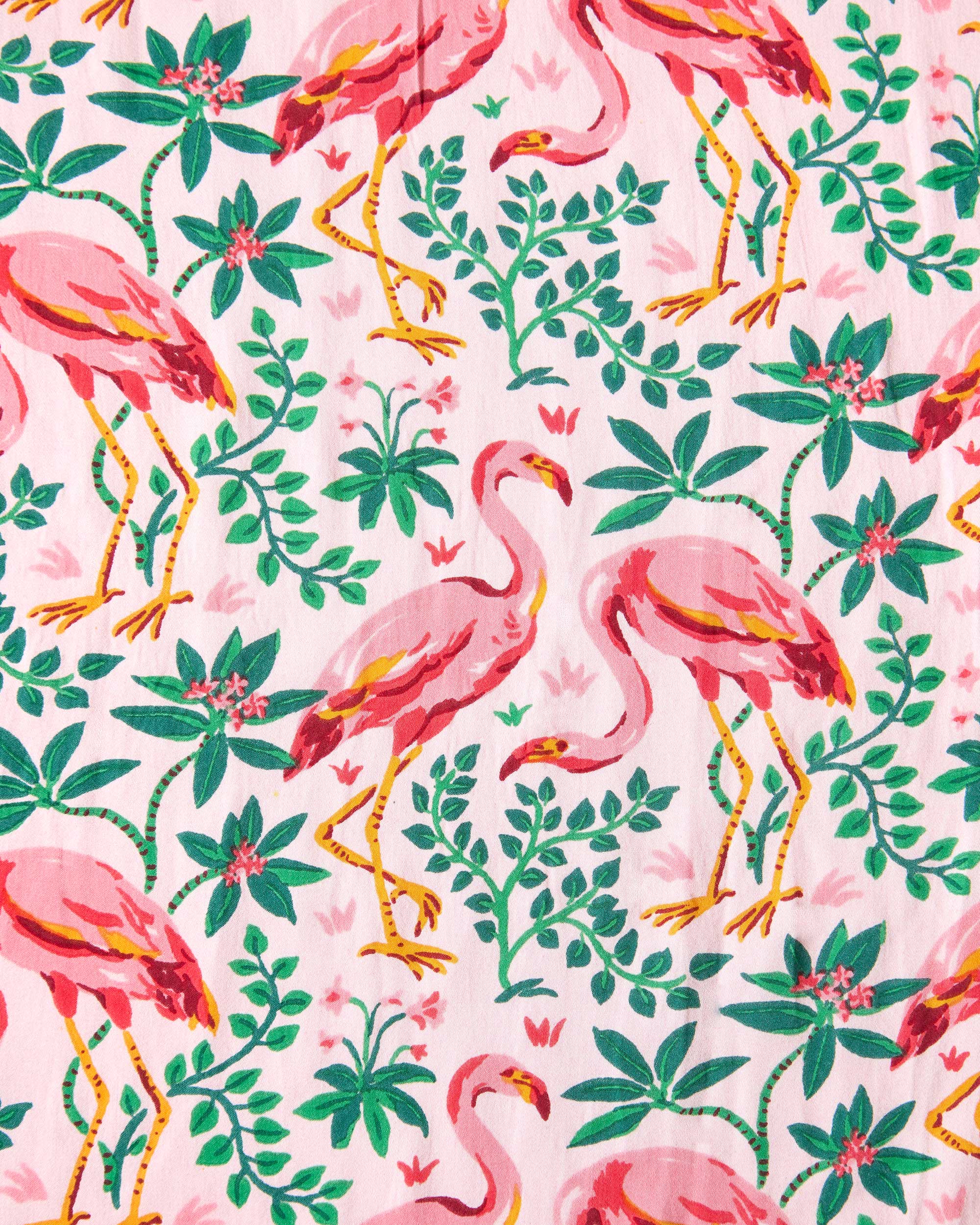Flock of Flamingos - Satin Short Set - Rose - Printfresh