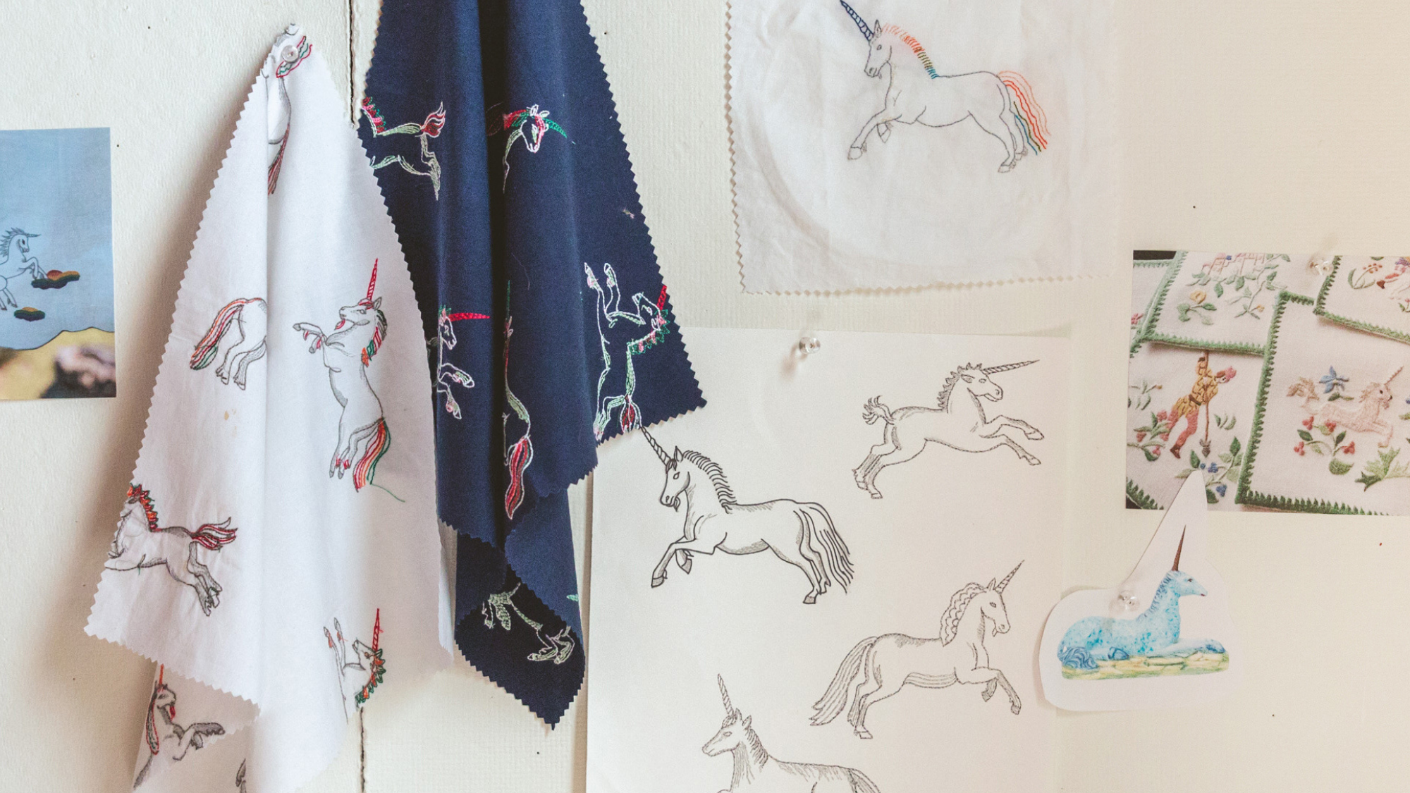 Behind the Print: Embroidered Unicorn