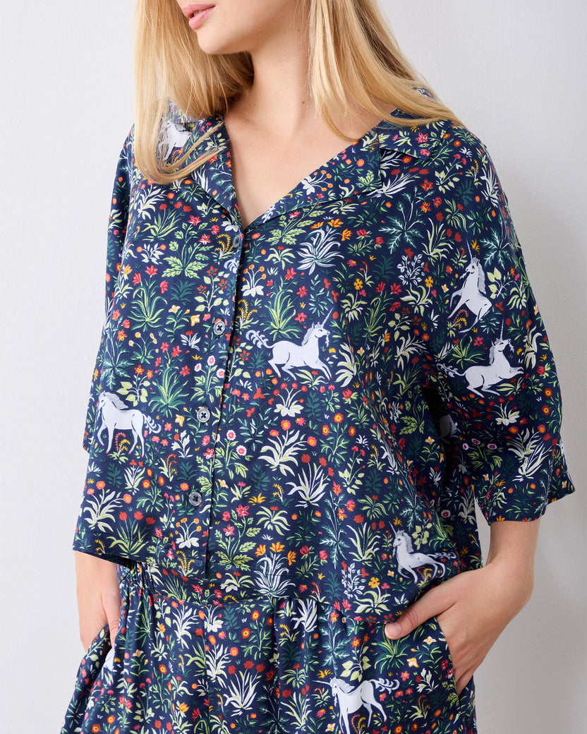 Unicorn's Garden - Eco Satin Wildest Dream Set - Indigo - Printfresh