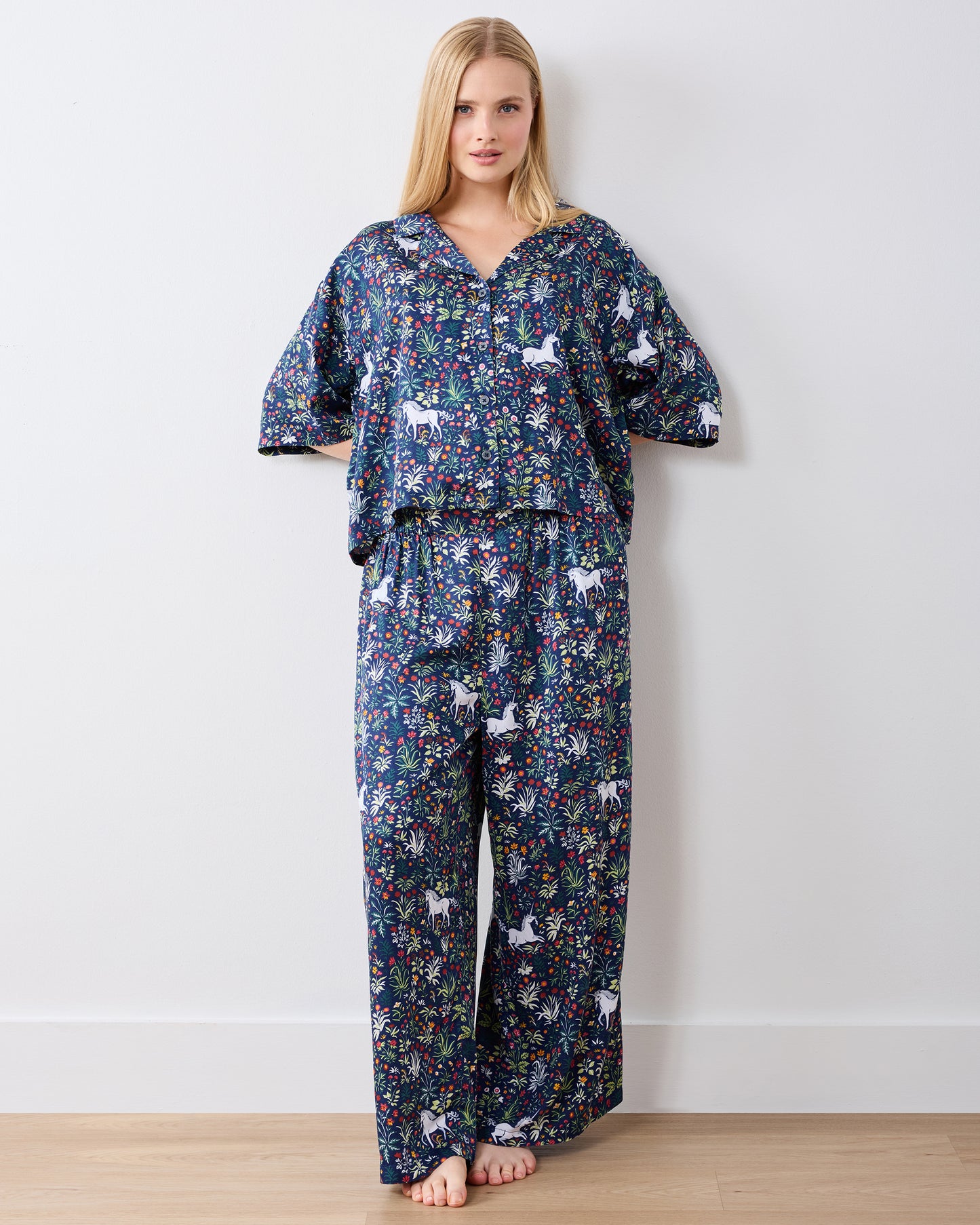 Unicorn's Garden - Eco Satin Wildest Dream Set - Indigo - Printfresh