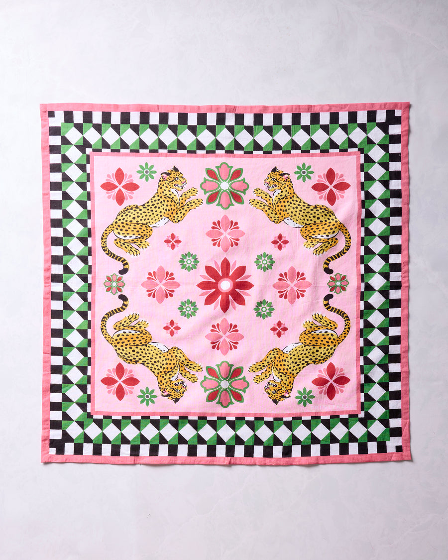 Bagheera Kaleidoscope - Printed Bandana Scarf - Blush - Printfresh