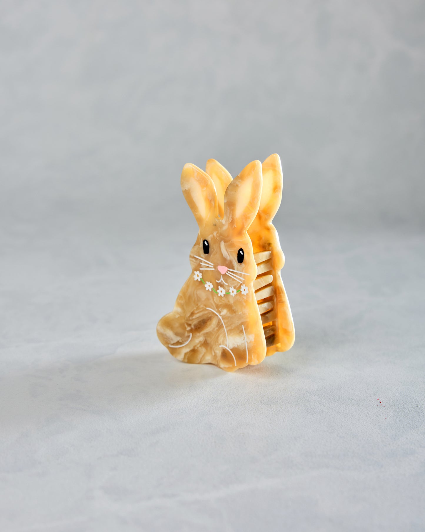 Ivory Combo - Hand Painted Bunny Claw Hair Clip - Solar Eclipse - Printfresh