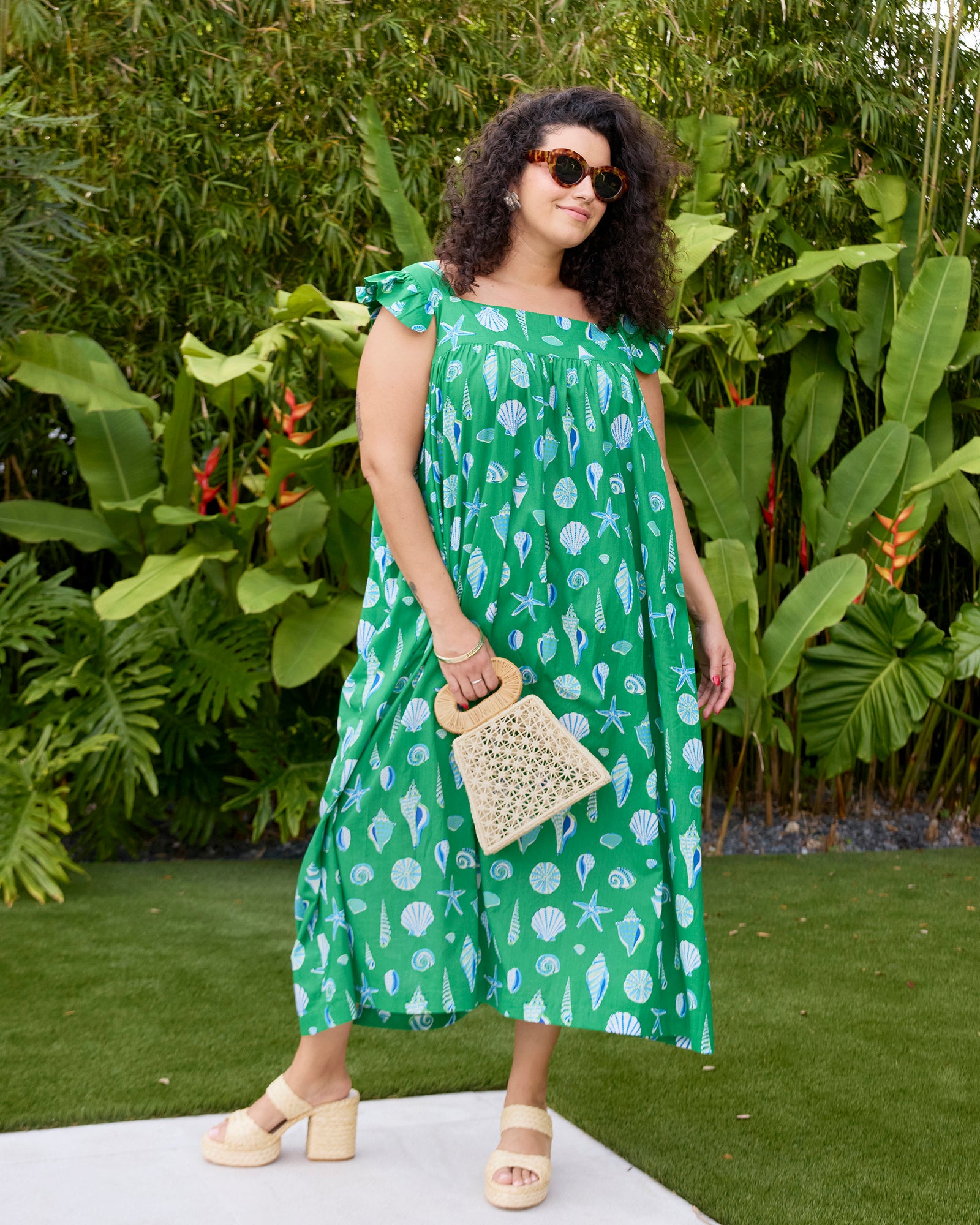 Beachcomber - Shoreline Dress - Golf Greens - Printfresh