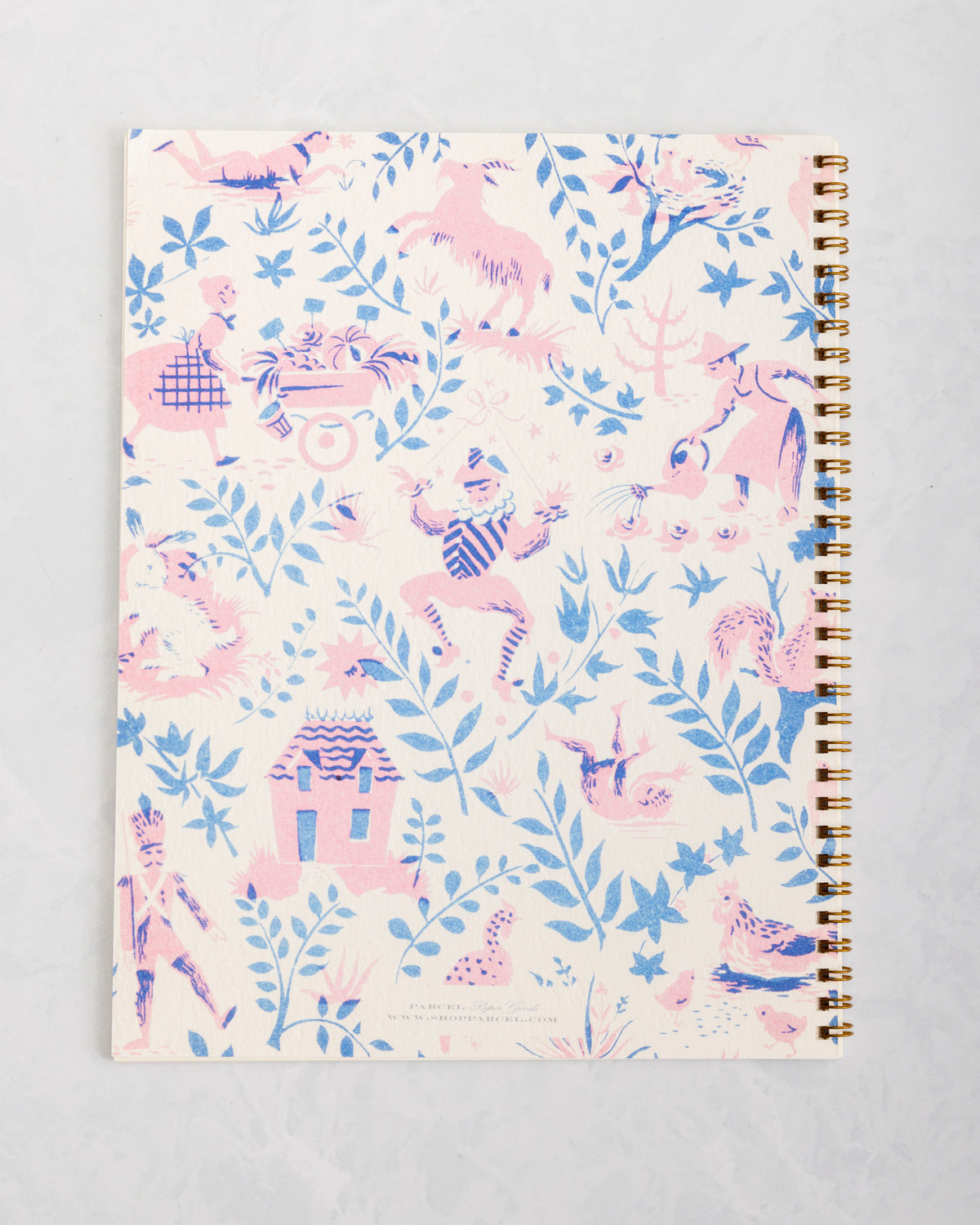 Pink and Blue - French Storybook Notebooks - Pink & Blue scene - Parcel - Printfresh