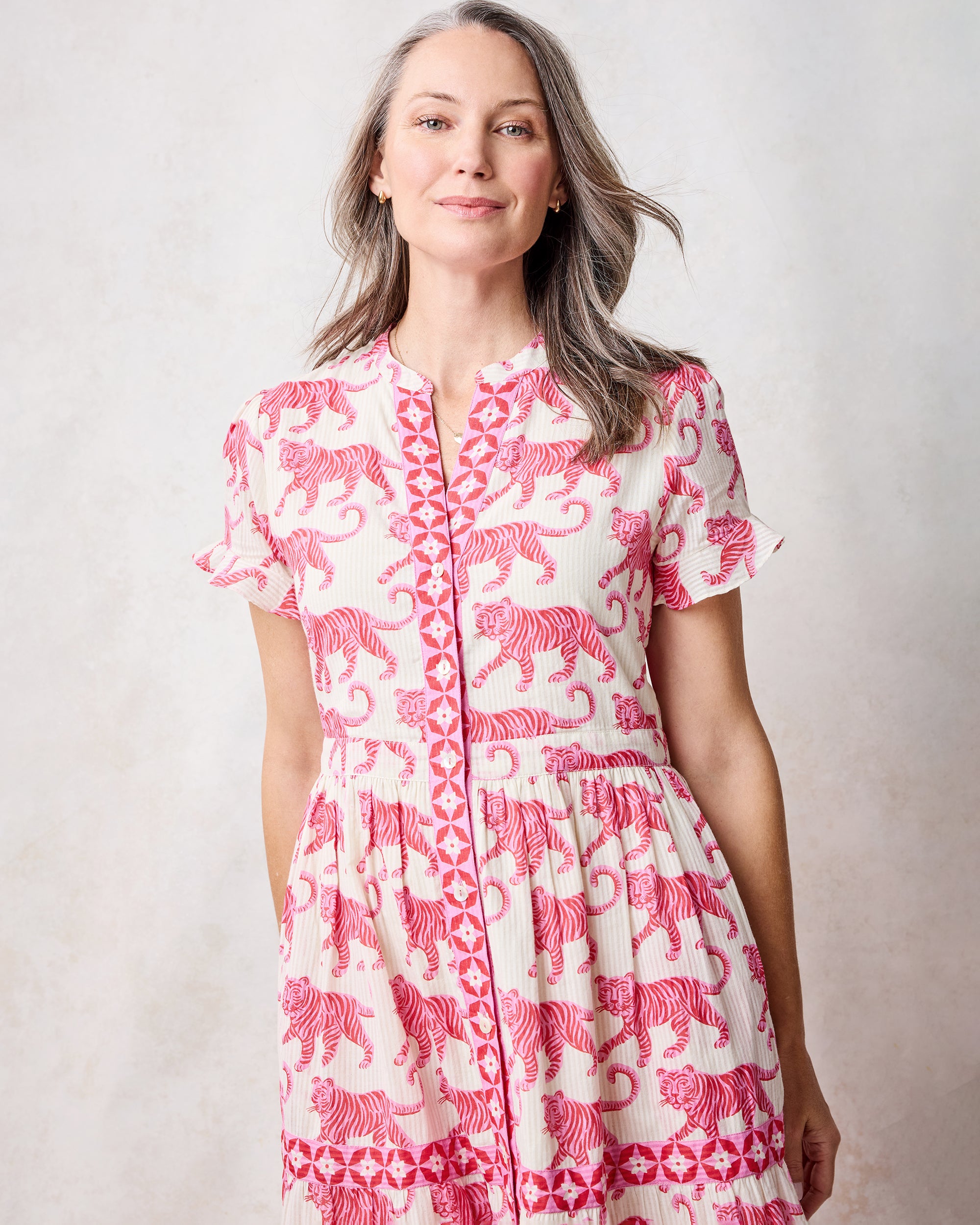 Cat Walk - Cornelia Dress - Coconut Cream – Printfresh