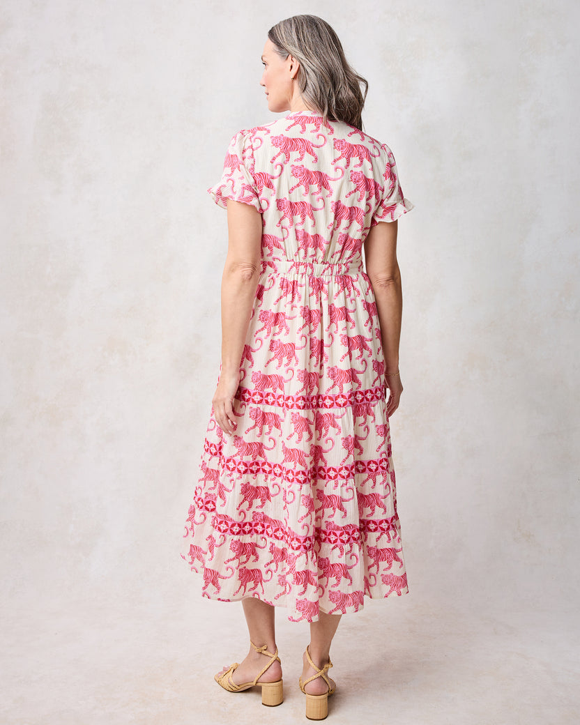 Cat Walk - Cornelia Dress - Coconut Cream - Printfresh