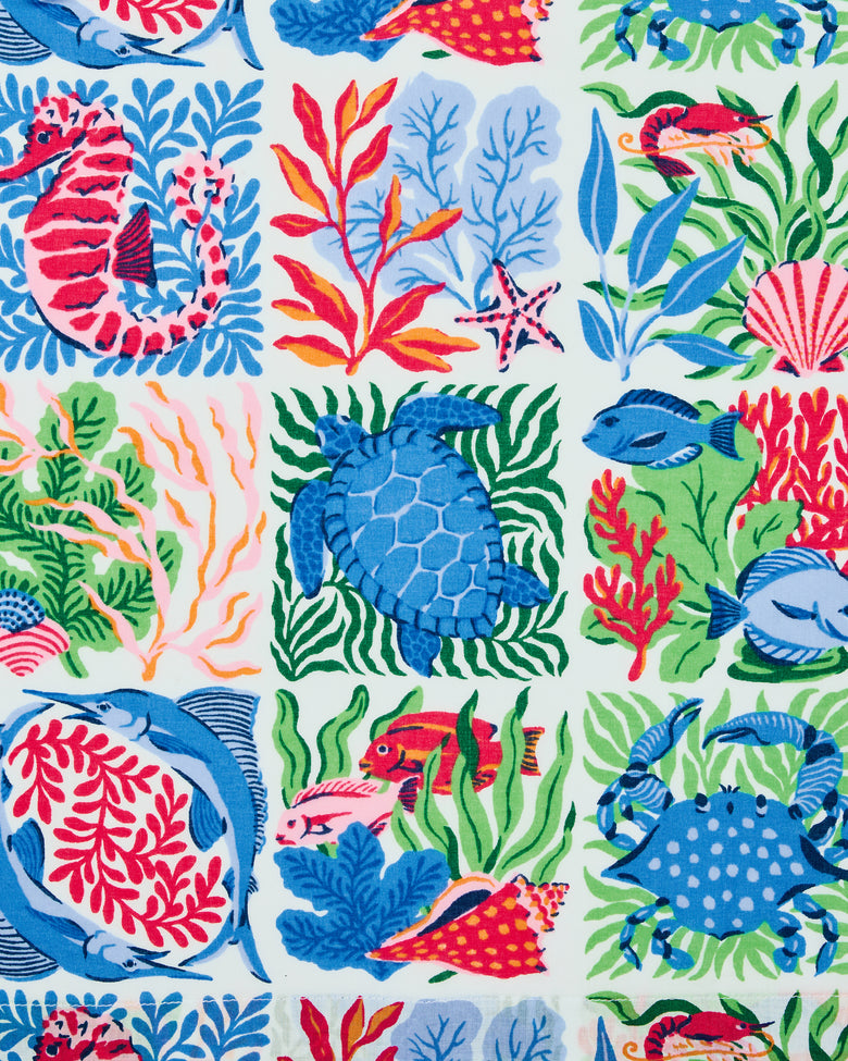 Stained Glass Sea - Lola Blouse - Cloud - Printfresh